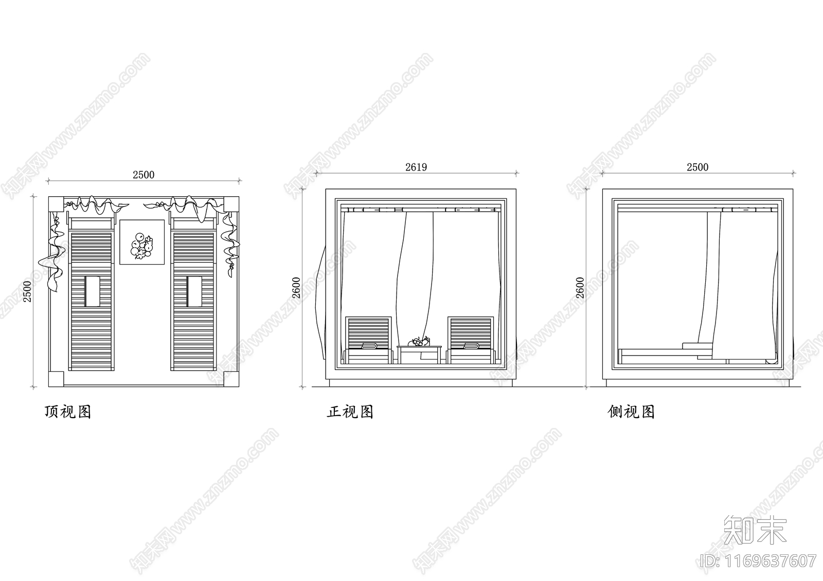 现代庭院施工图下载【ID:1169637607】