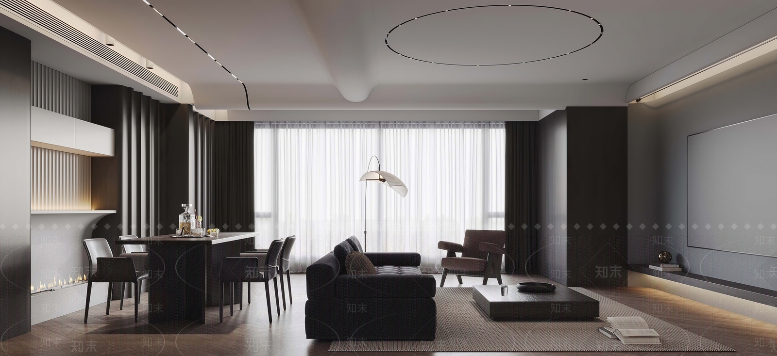 现代工业客餐厅3D模型下载【ID:1169638964】