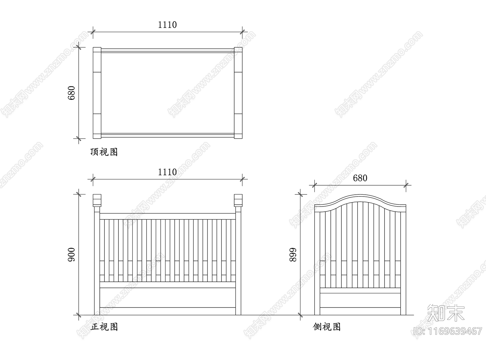 现代床施工图下载【ID:1169639467】
