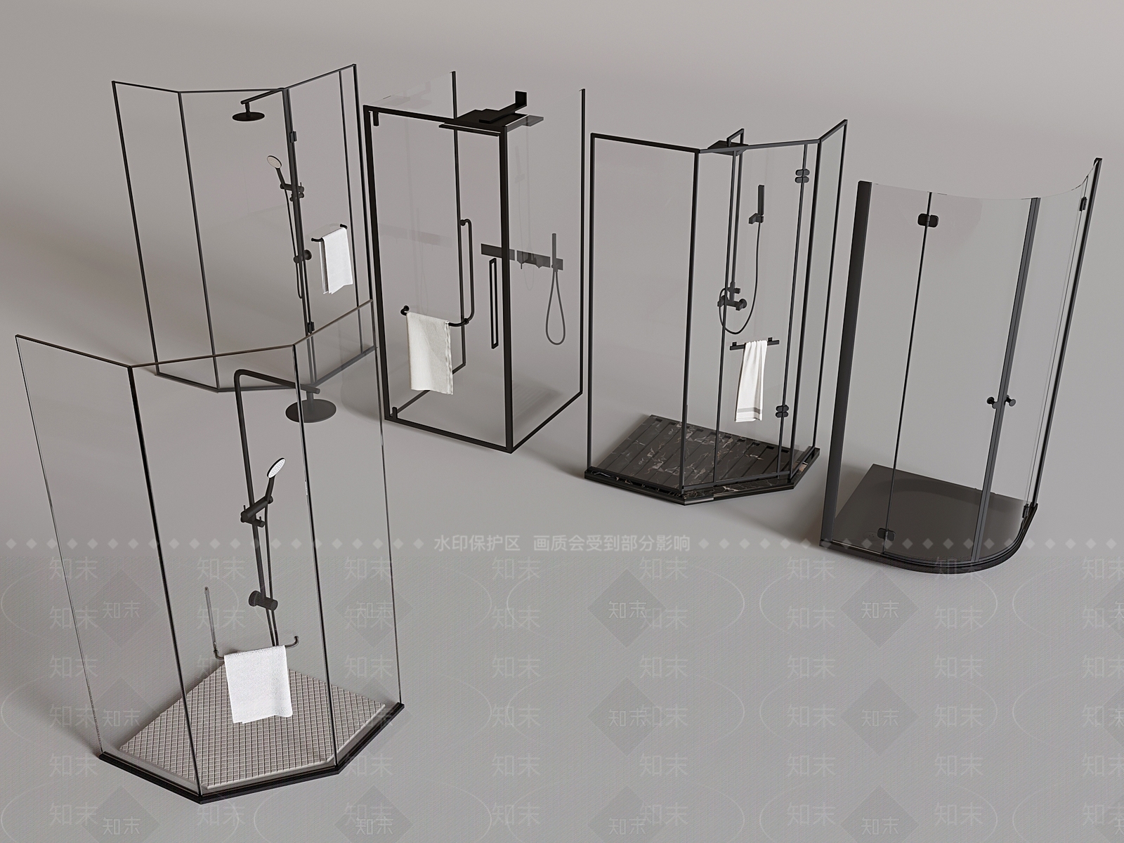 淋浴房3D模型下载【ID:1169639580】