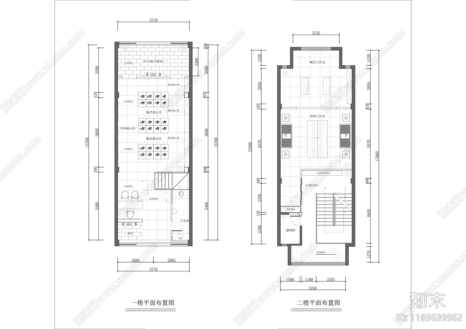 现代新中式茶馆cad施工图下载【ID:1169639962】