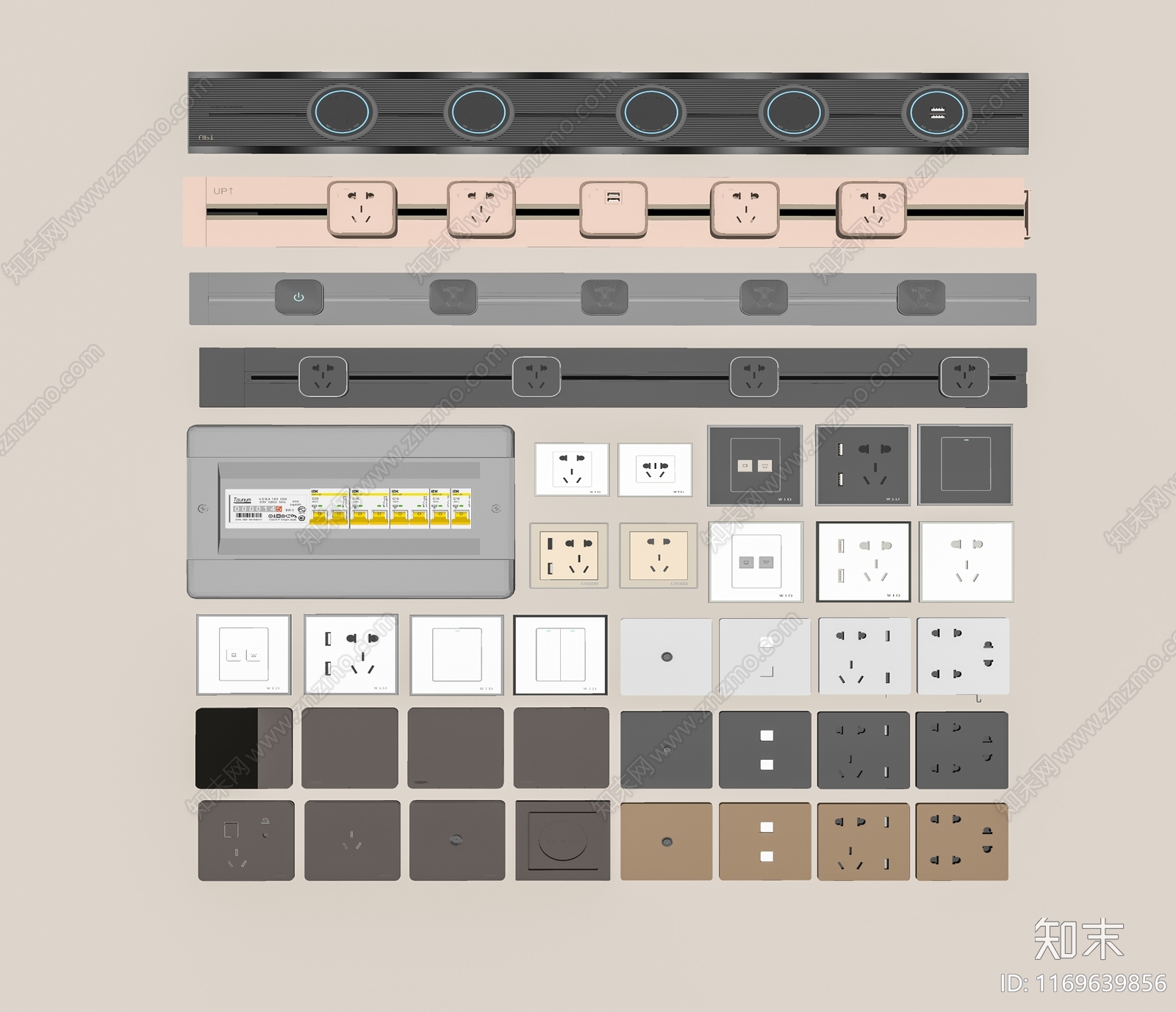 开关插座SU模型下载【ID:1169639856】