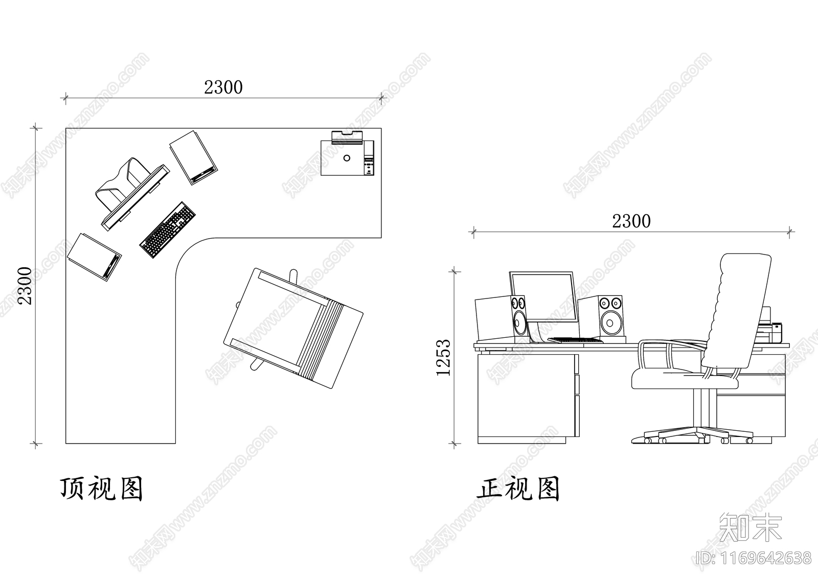 现代办公室cad施工图下载【ID:1169642638】