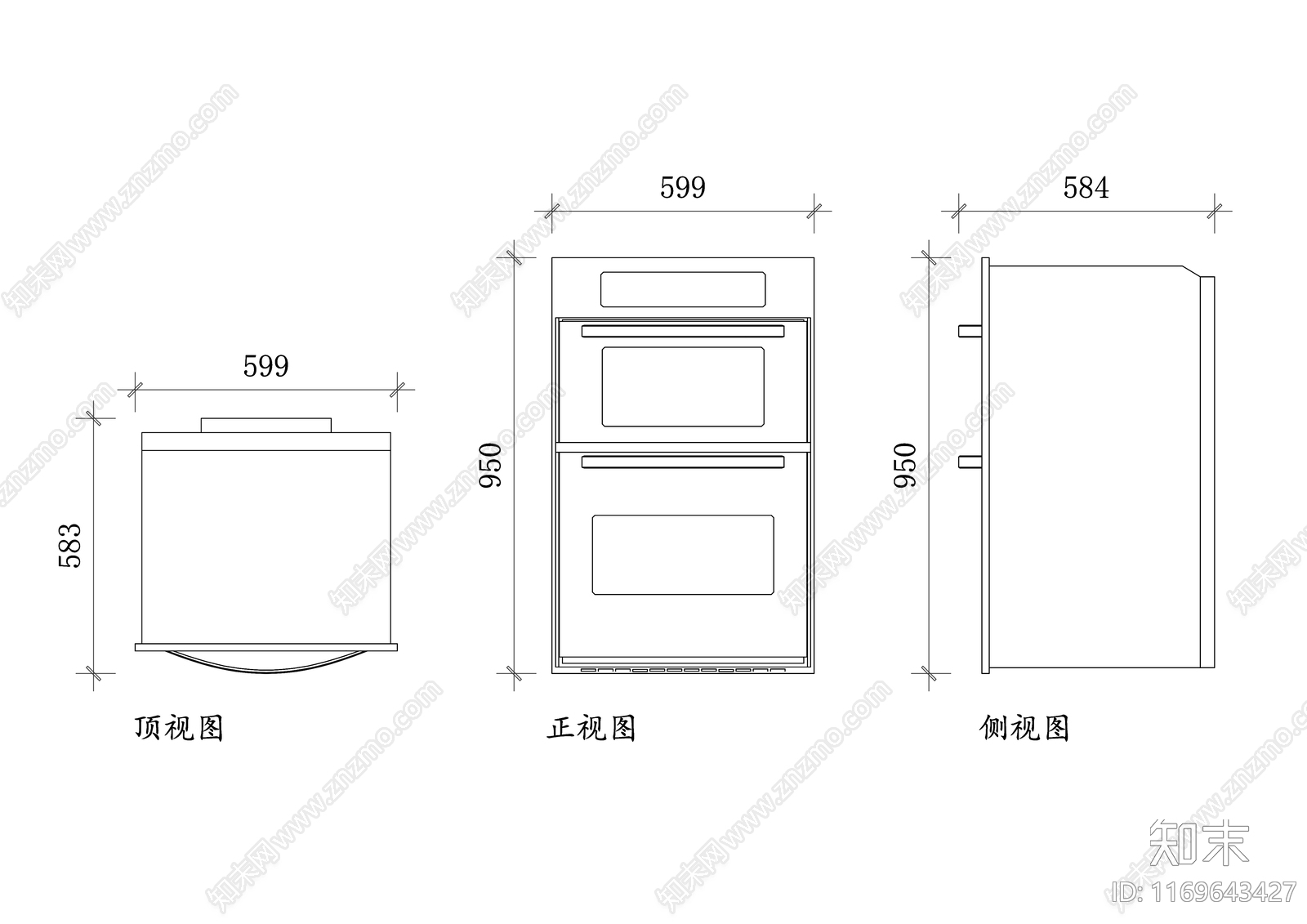 现代厨房设施cad施工图下载【ID:1169643427】