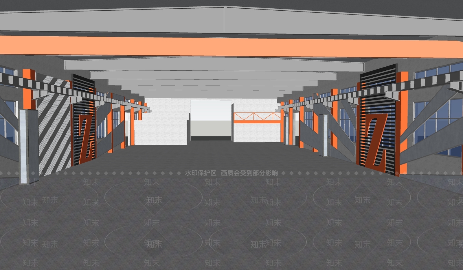 现代简约厂房SU模型下载【ID:1169645960】