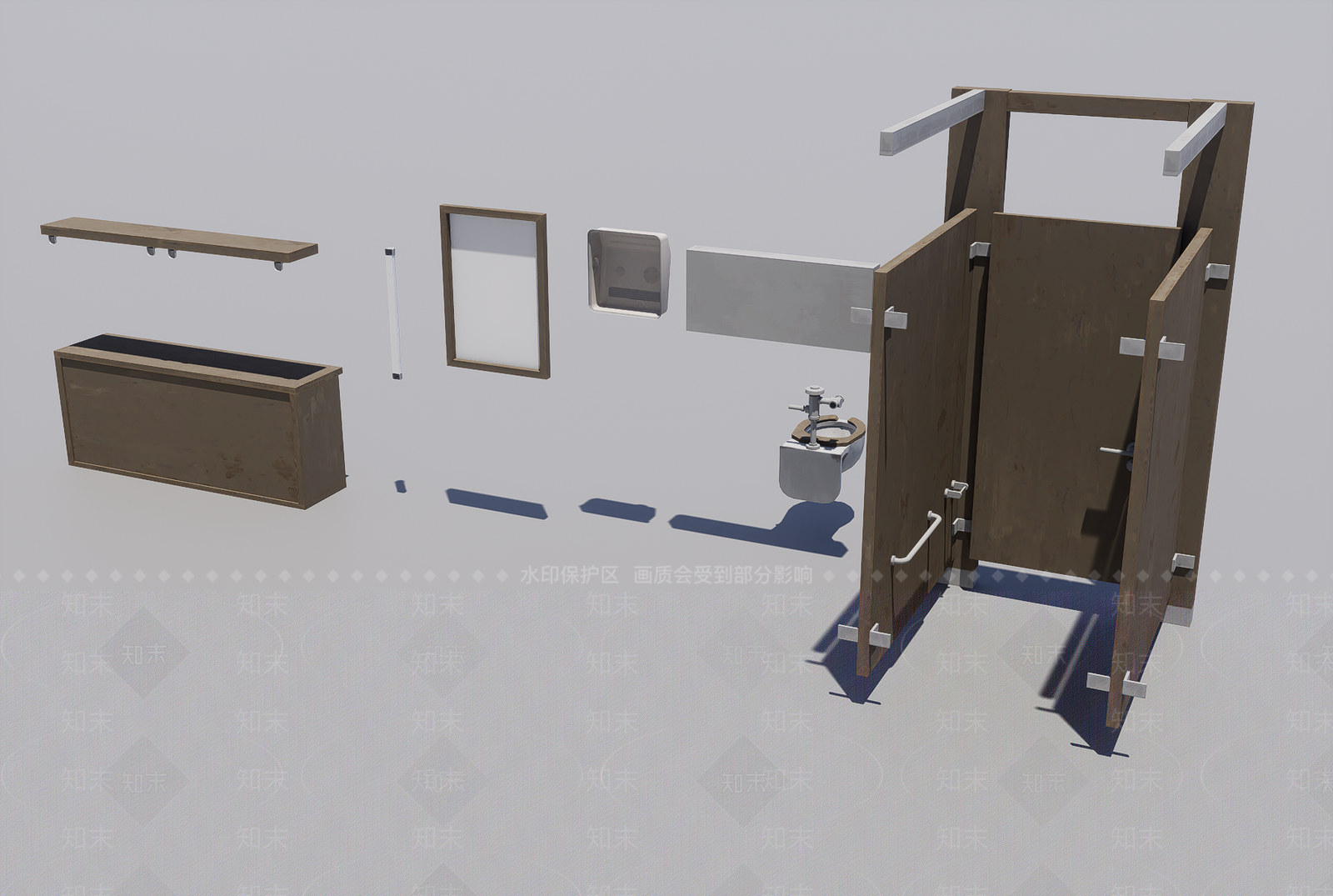 现代卫生间3D模型下载【ID:1169645915】