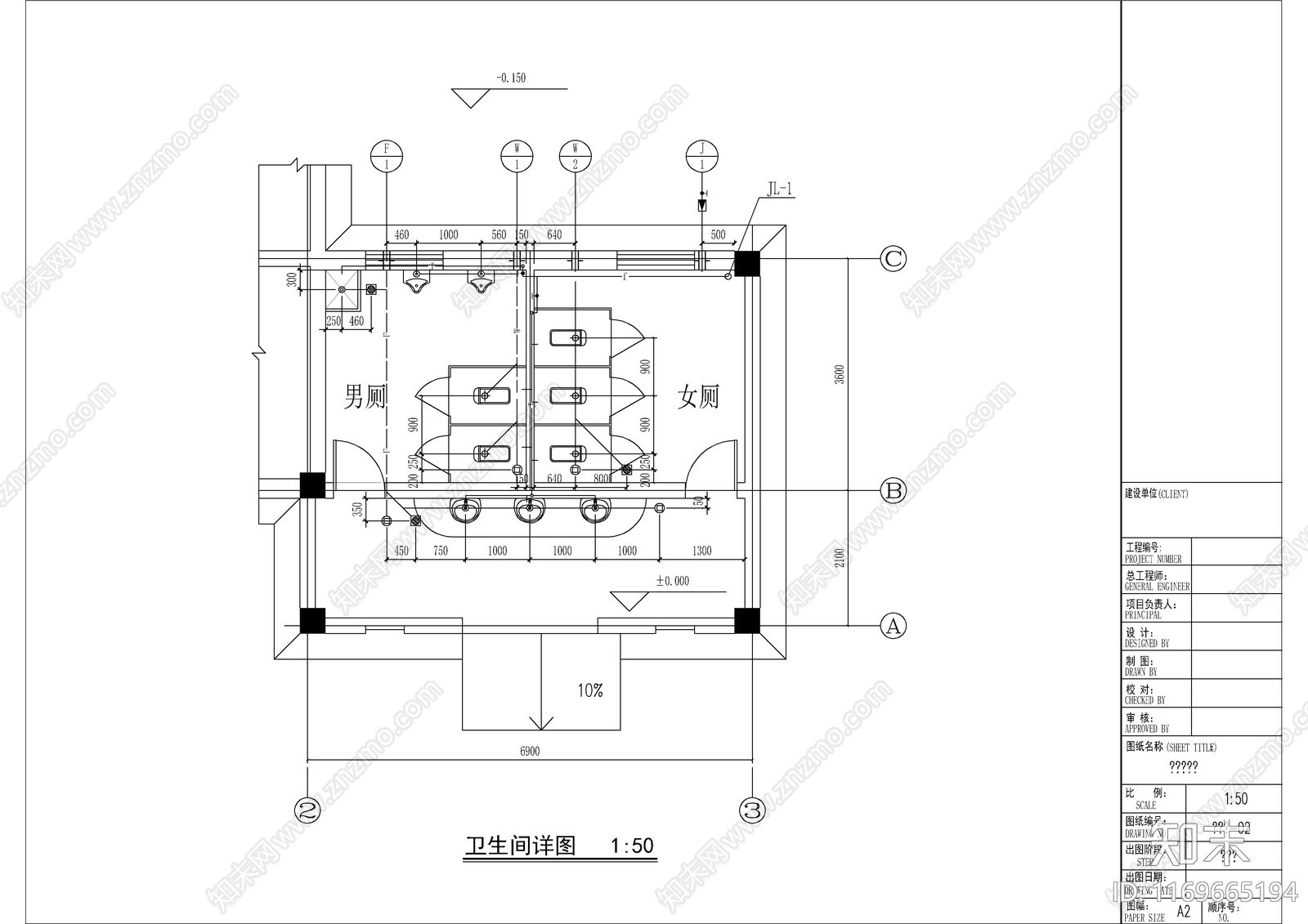 给排水图cad施工图下载【ID:1169665194】