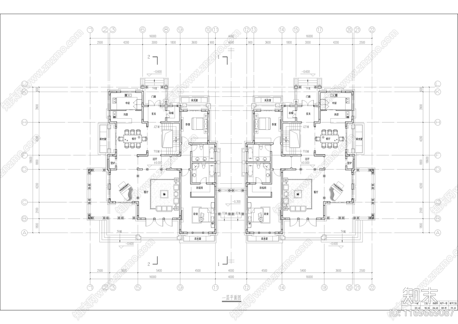 法式别墅建筑cad施工图下载【ID:1169669087】