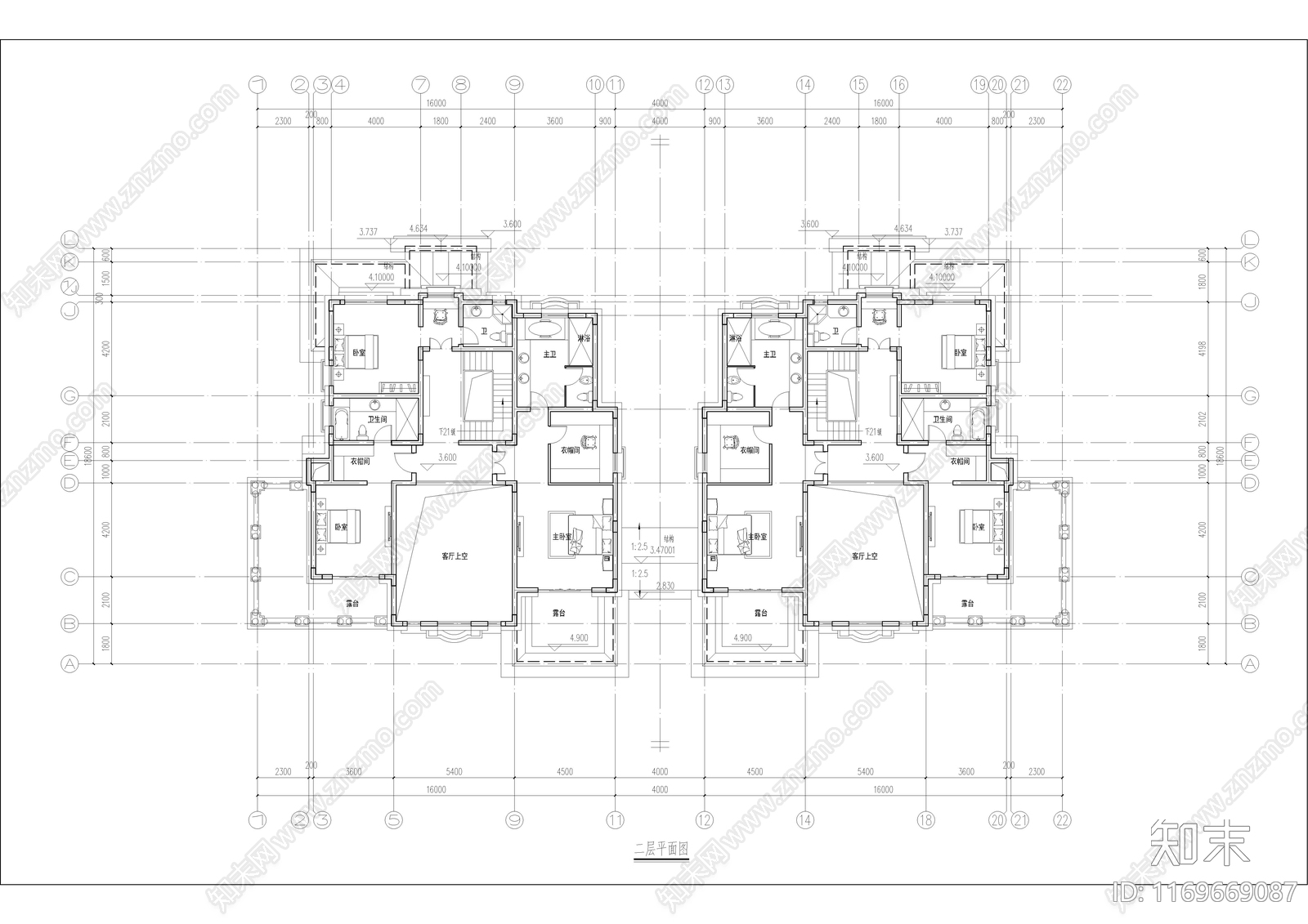 法式别墅建筑cad施工图下载【ID:1169669087】