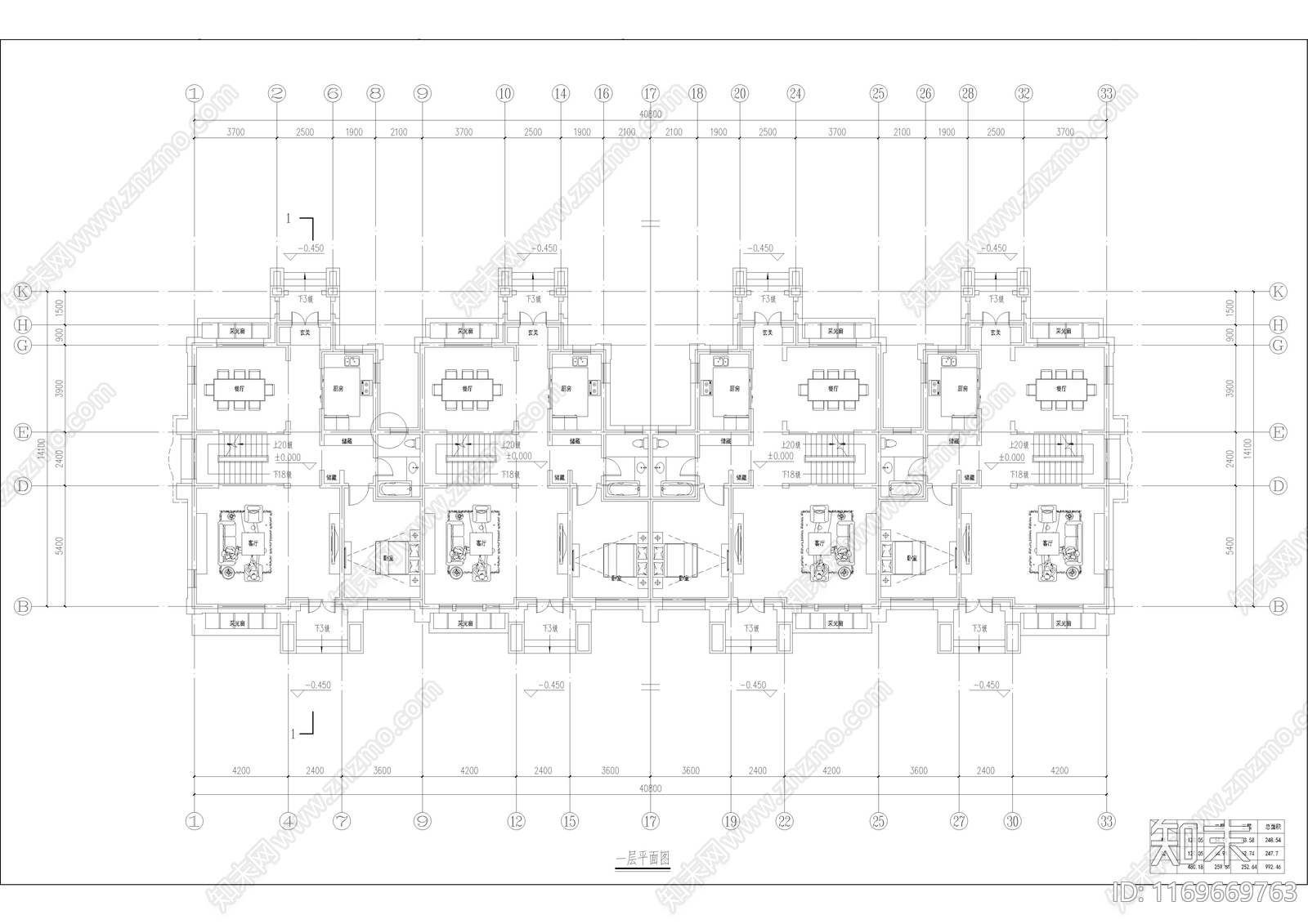 法式别墅建筑cad施工图下载【ID:1169669763】