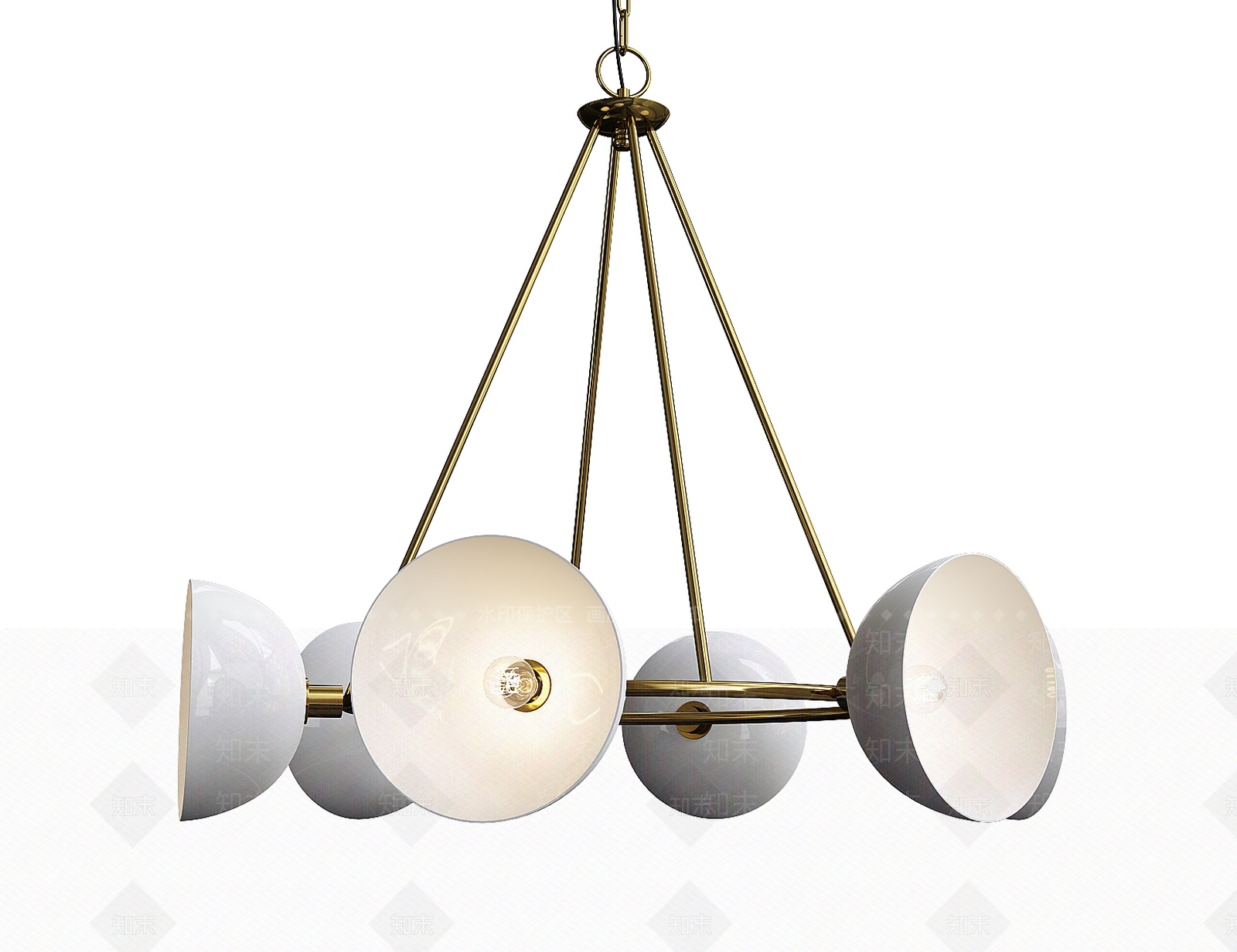 复古工业吊灯3D模型下载【ID:1169671632】