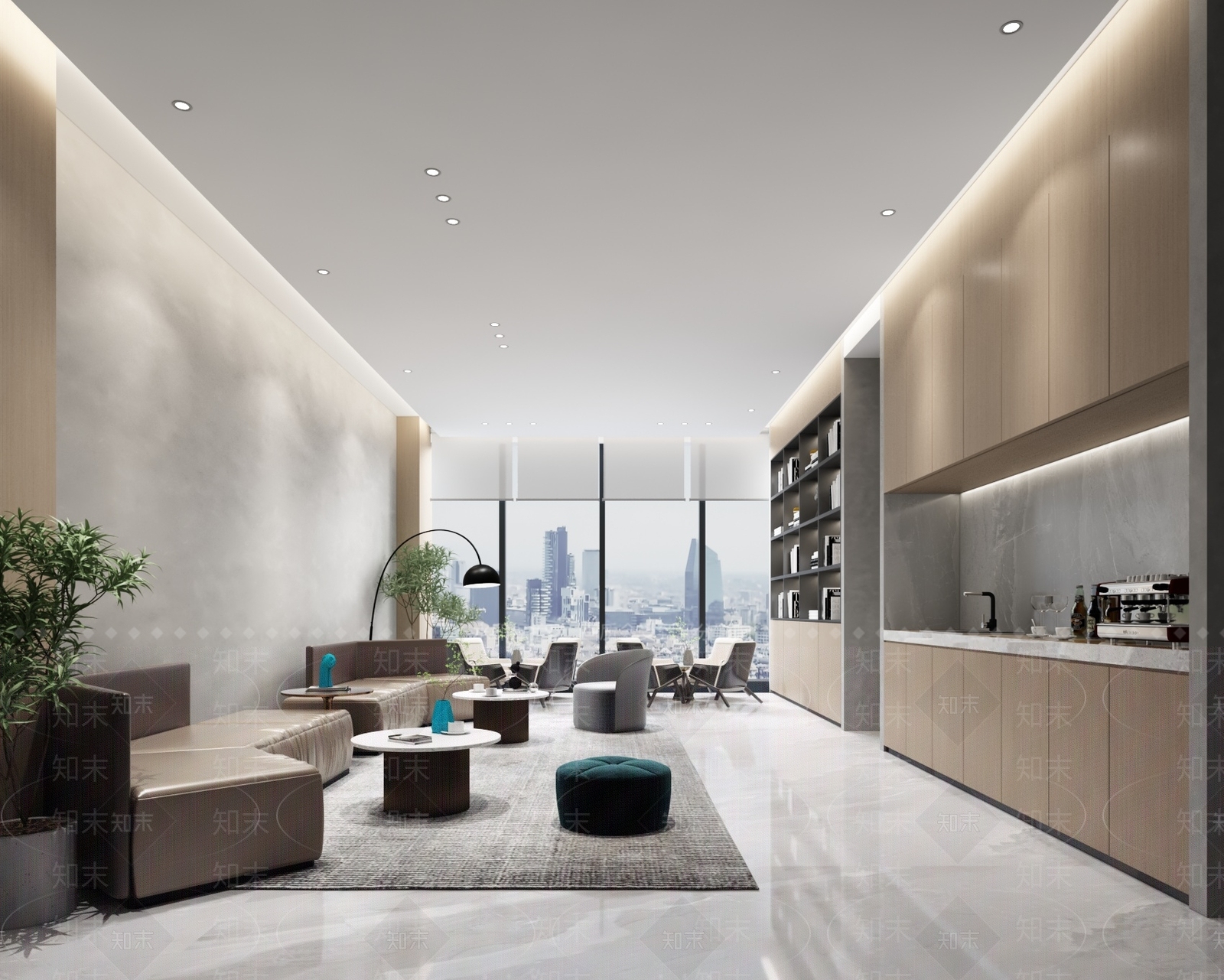 现代茶水间3D模型下载【ID:1169675834】