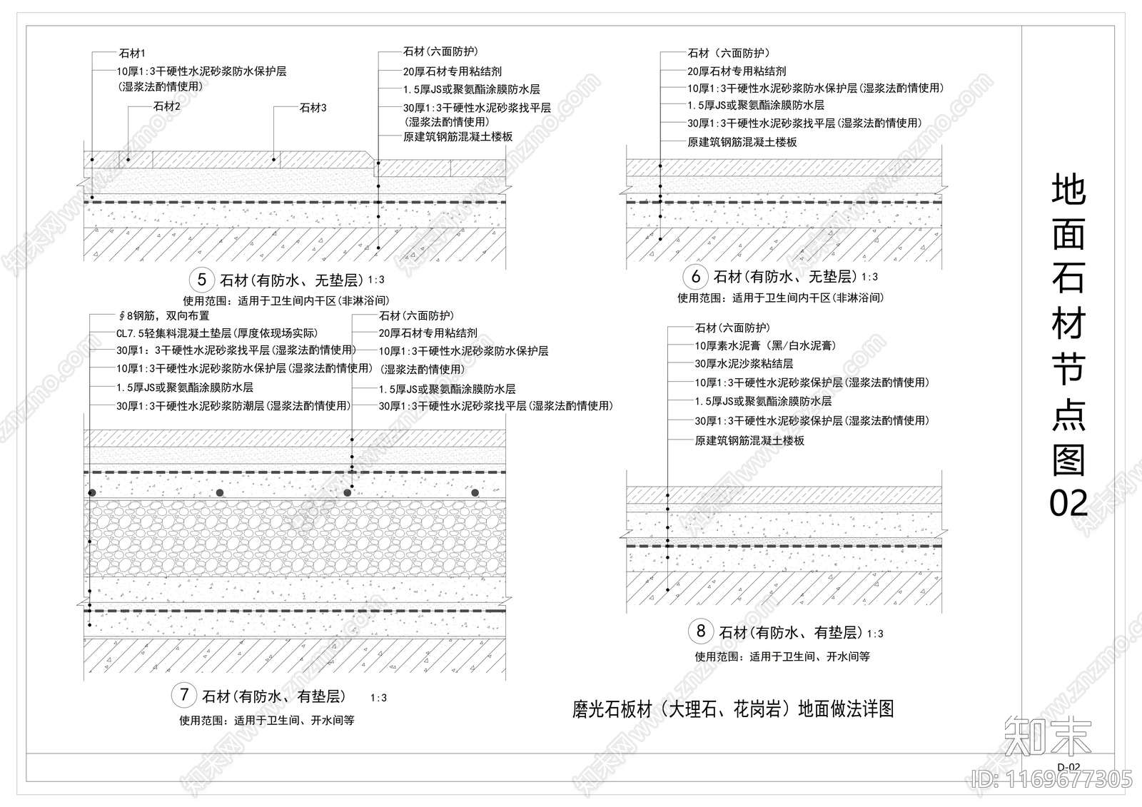 现代地面节点cad施工图下载【ID:1169677305】