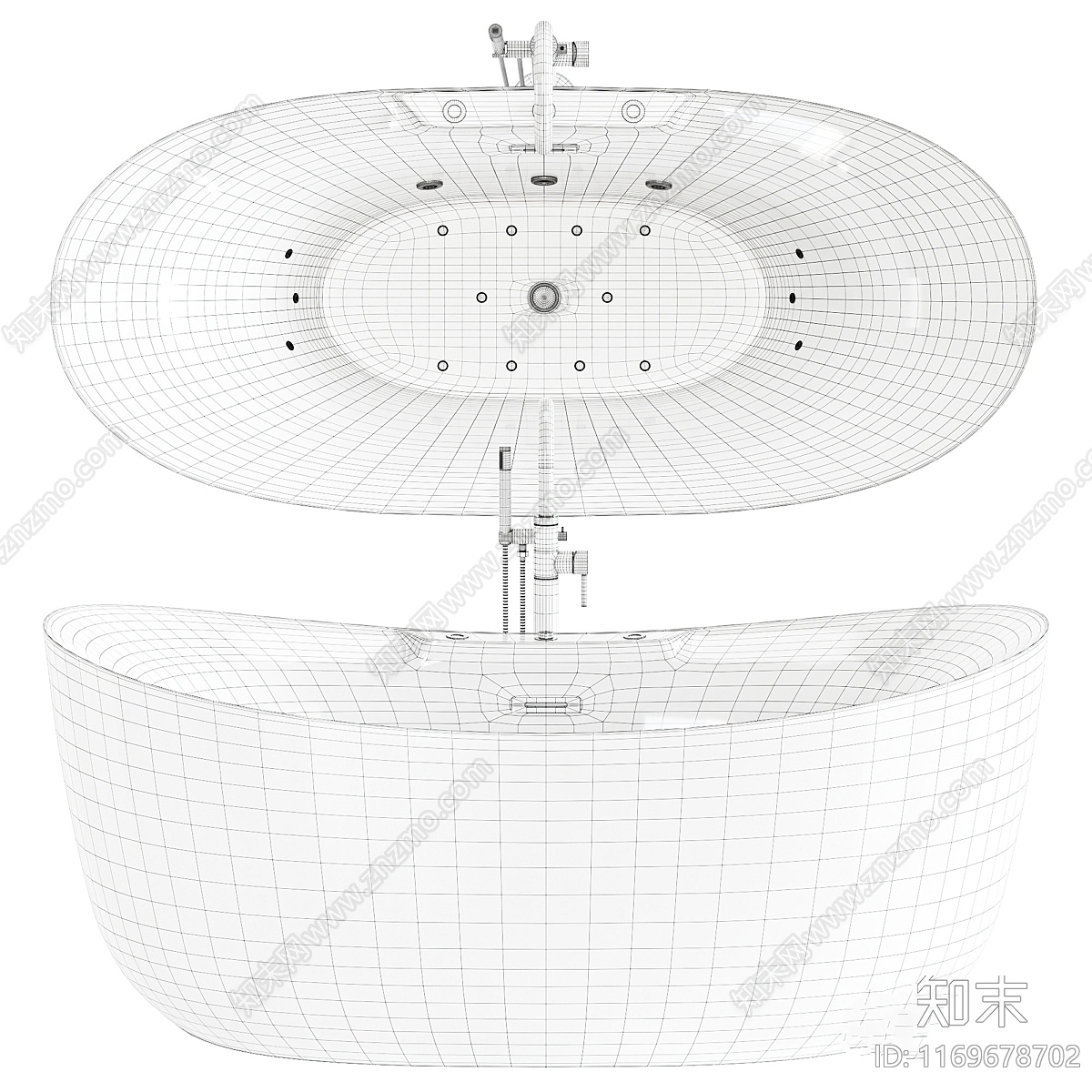浴缸3D模型下载【ID:1169678702】