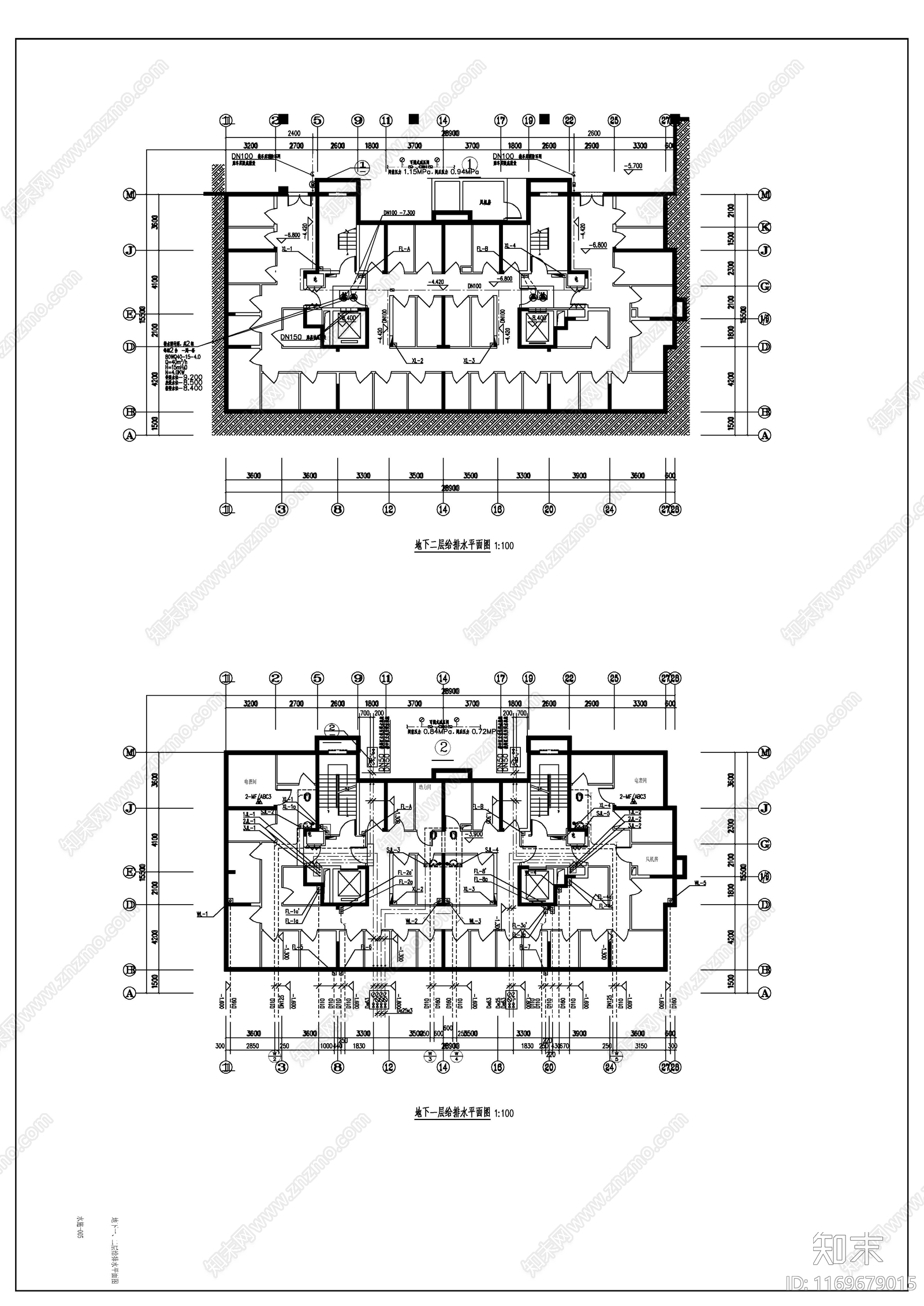 给排水图cad施工图下载【ID:1169679015】