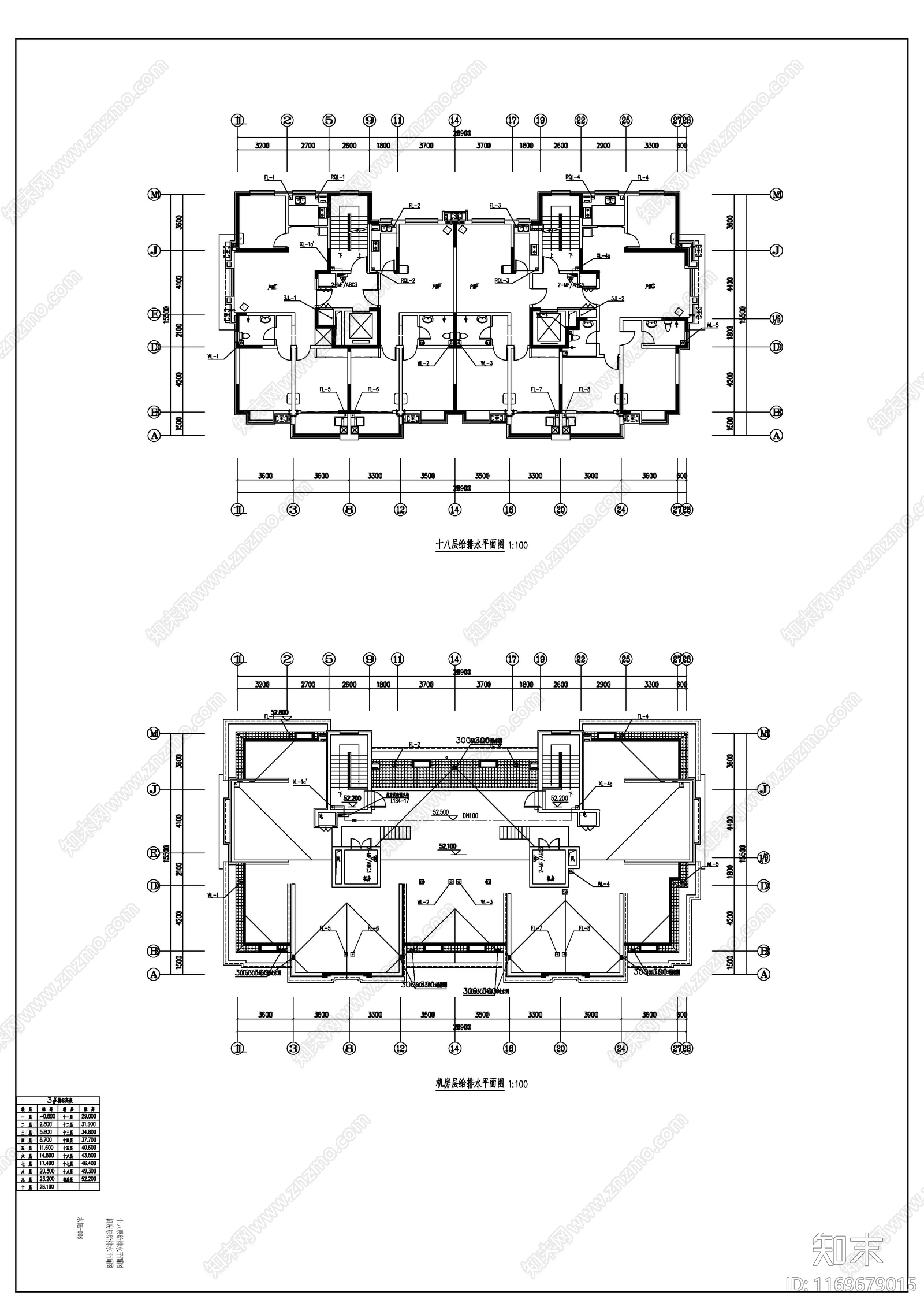 给排水图cad施工图下载【ID:1169679015】