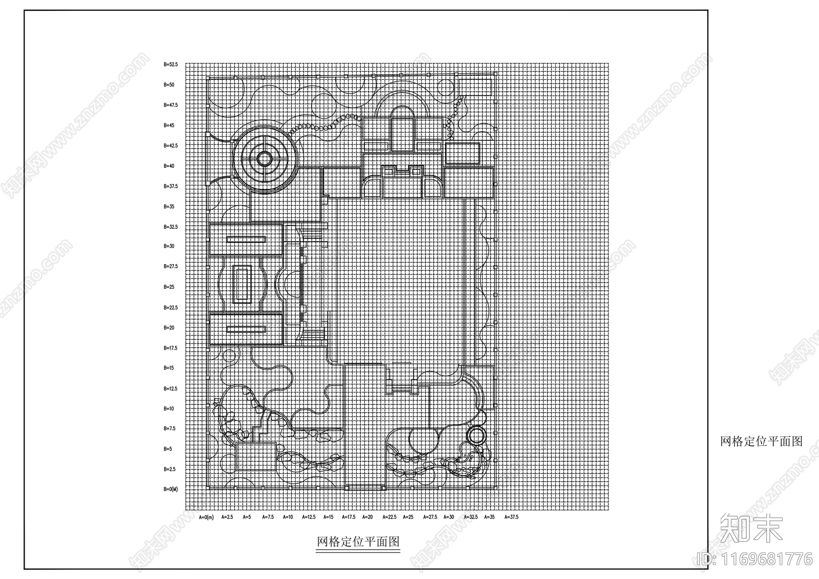 现代庭院cad施工图下载【ID:1169681776】