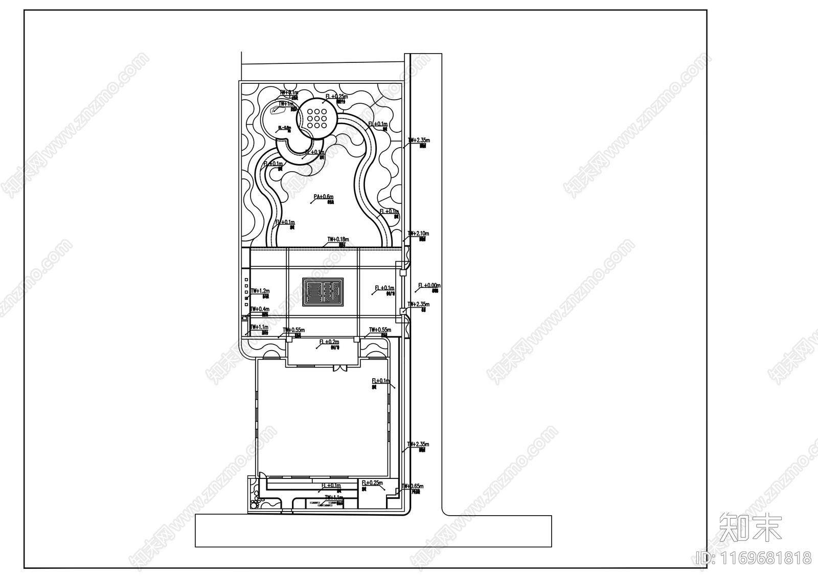 现代庭院cad施工图下载【ID:1169681818】