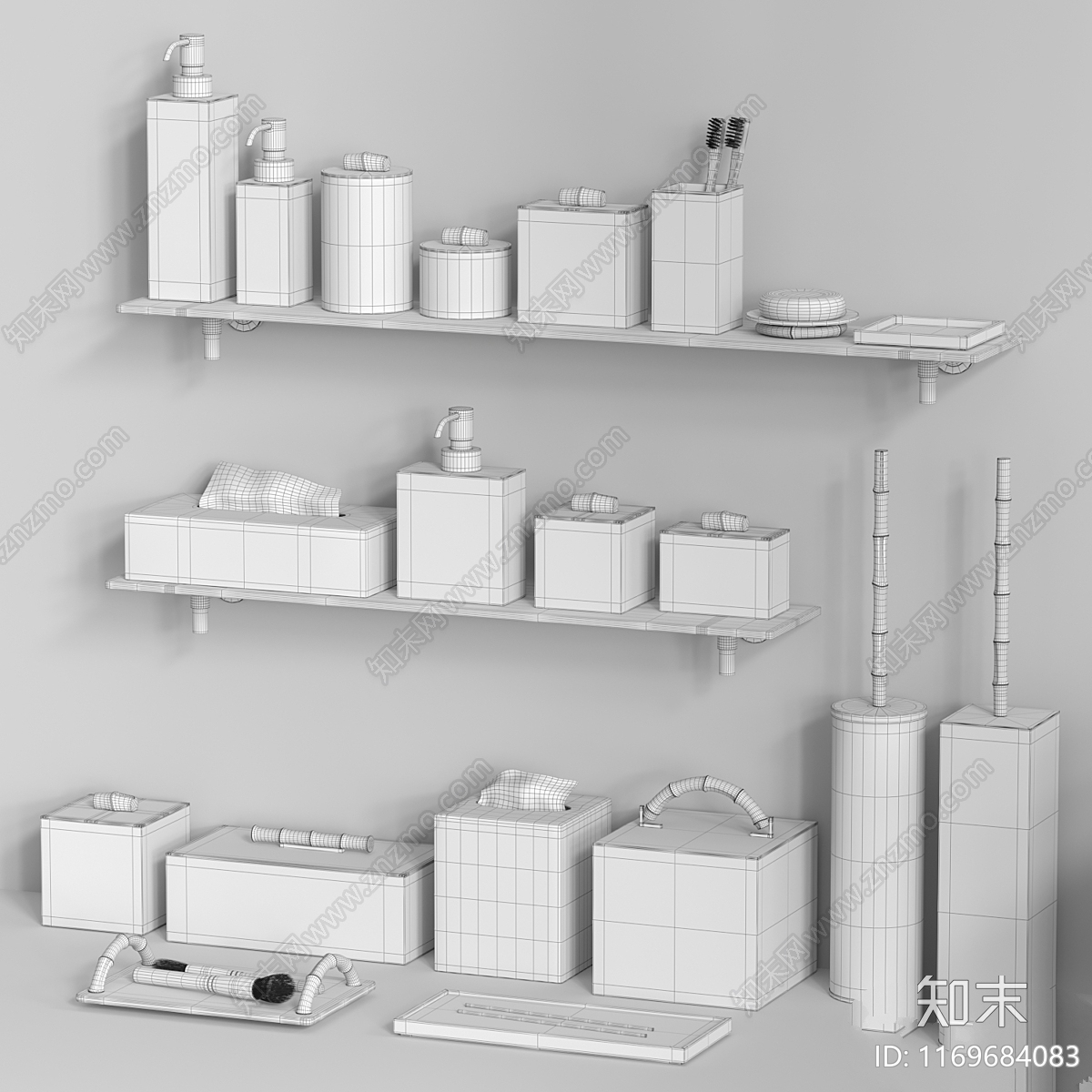 洗浴用品3D模型下载【ID:1169684083】