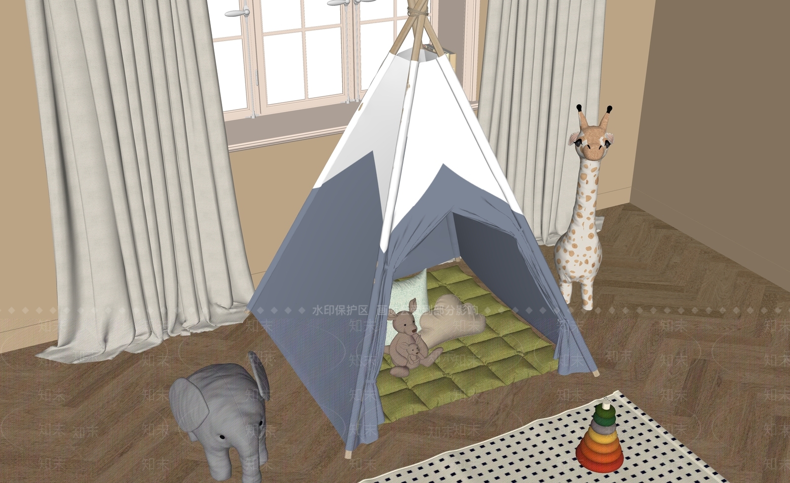 帐篷SU模型下载【ID:1169685480】
