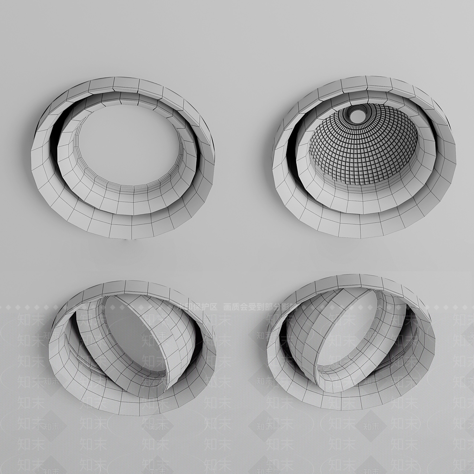 筒灯射灯组合3D模型下载【ID:1169690873】