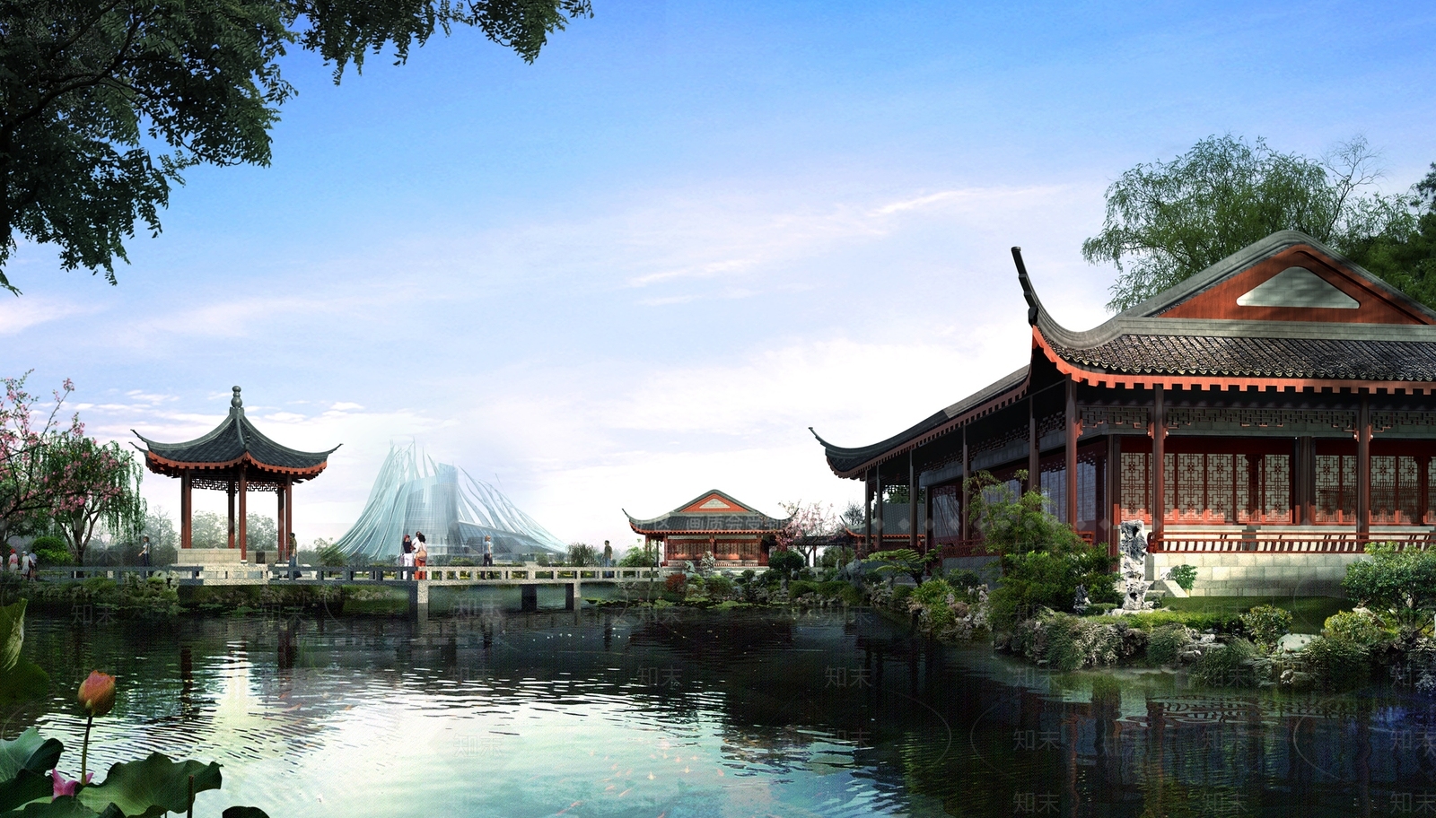 新中式古建3D模型下载【ID:1169701611】