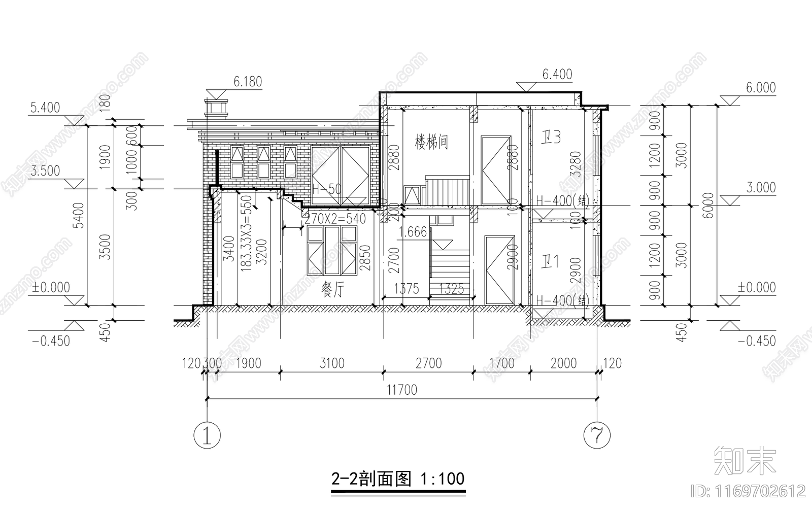 现代别墅建筑cad施工图下载【ID:1169702612】