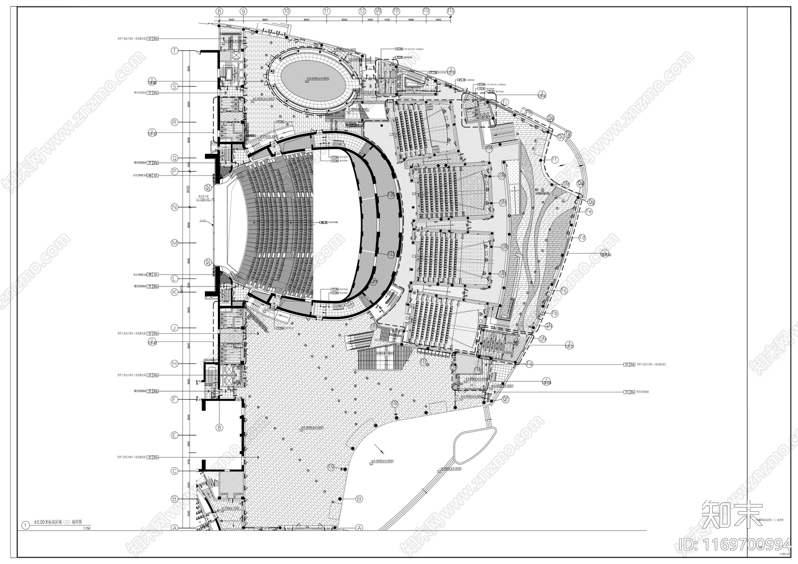现代剧院施工图下载【ID:1169700994】
