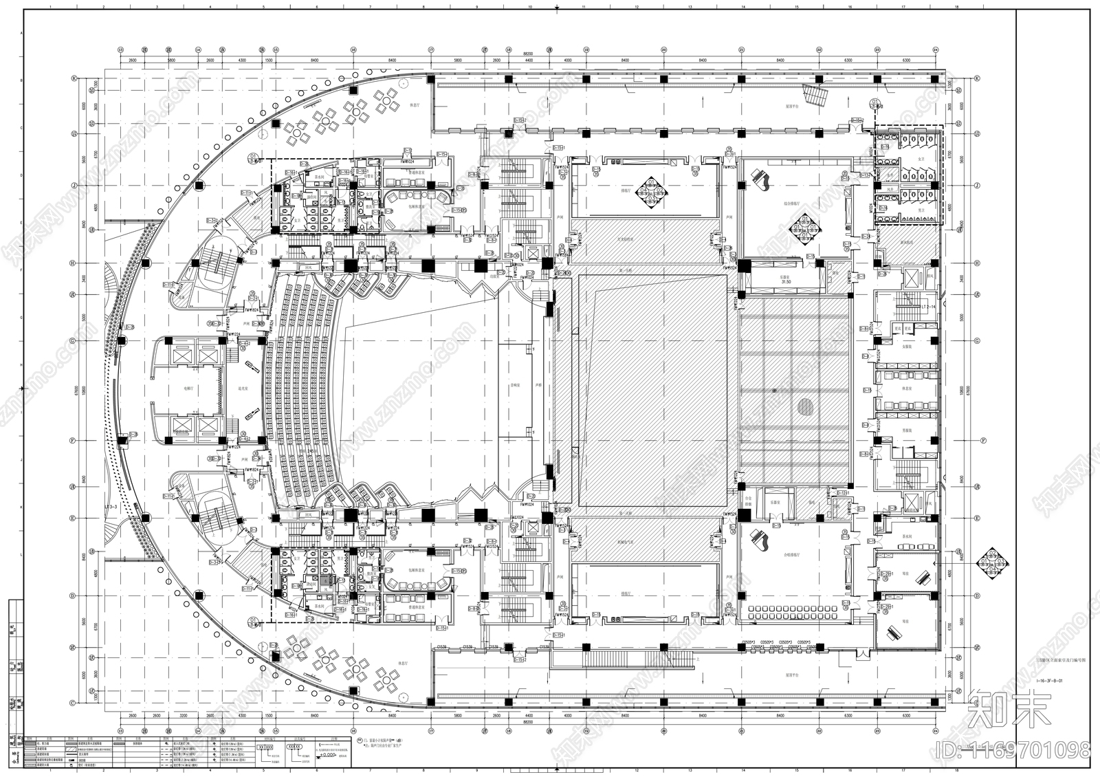 现代剧院施工图下载【ID:1169701098】