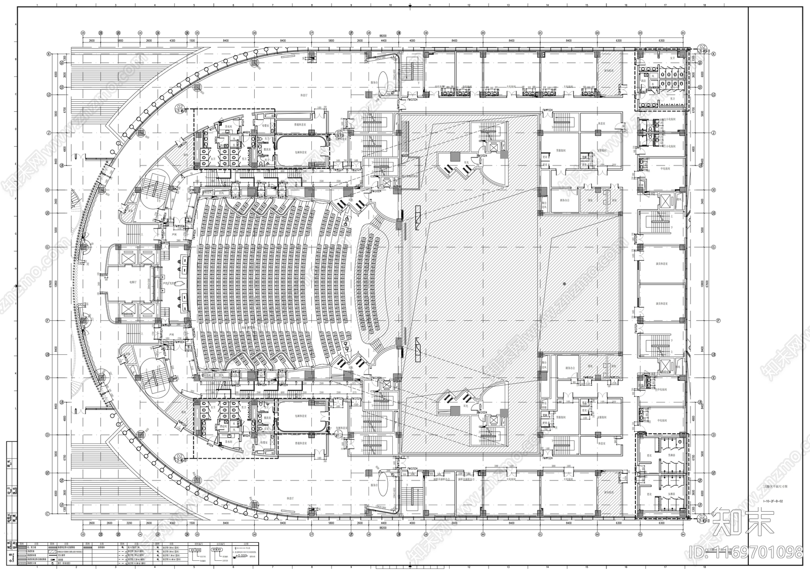 现代剧院施工图下载【ID:1169701098】
