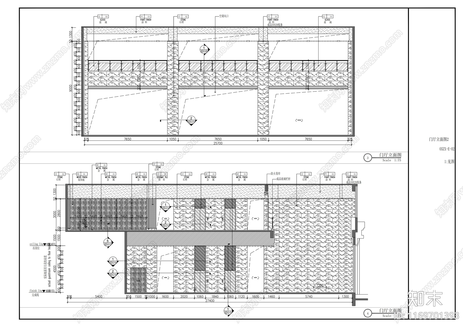 现代学校cad施工图下载【ID:1169701393】