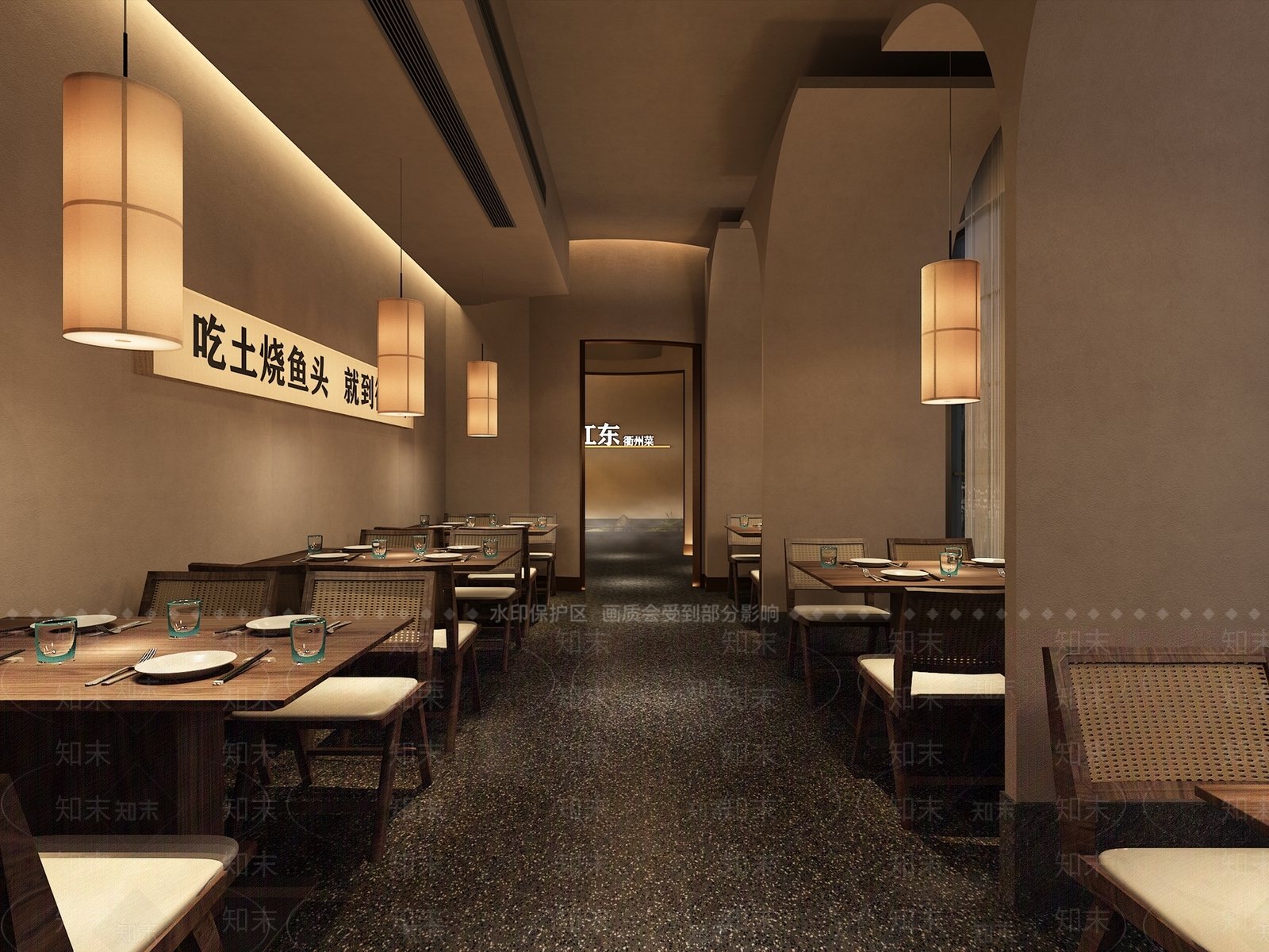 侘寂中餐厅3D模型下载【ID:1169705450】