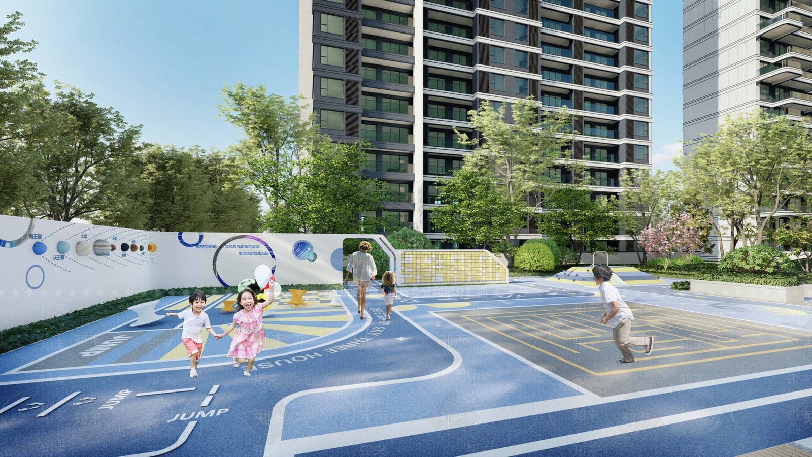 现代轻奢高层住宅SU模型下载【ID:1169711861】
