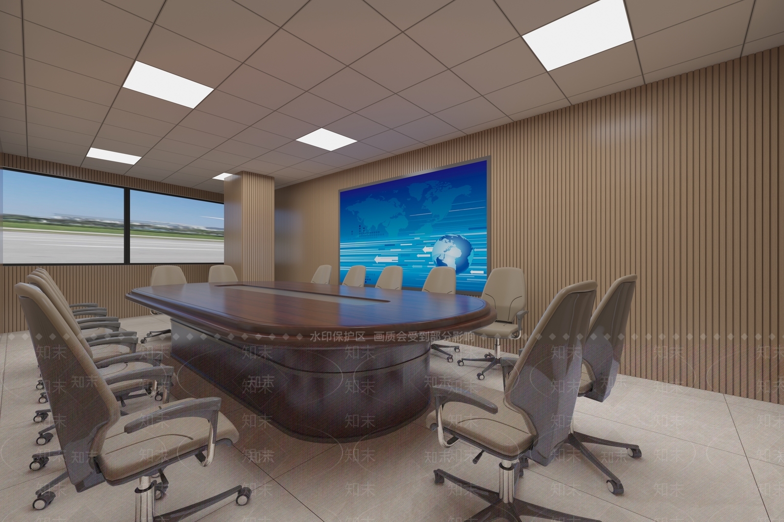 现代指挥中心3D模型下载【ID:1169713774】