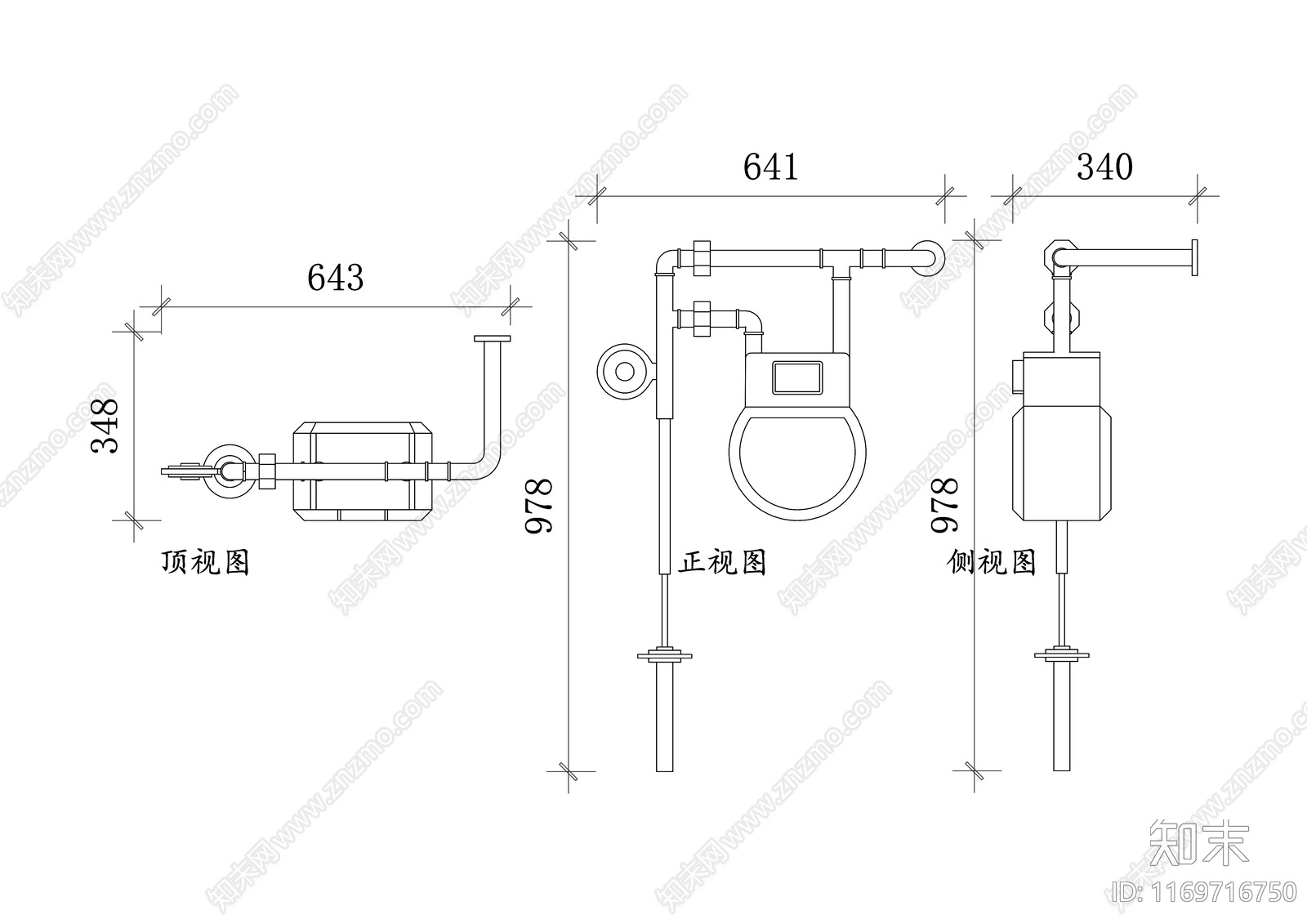 现代厨房设施cad施工图下载【ID:1169716750】