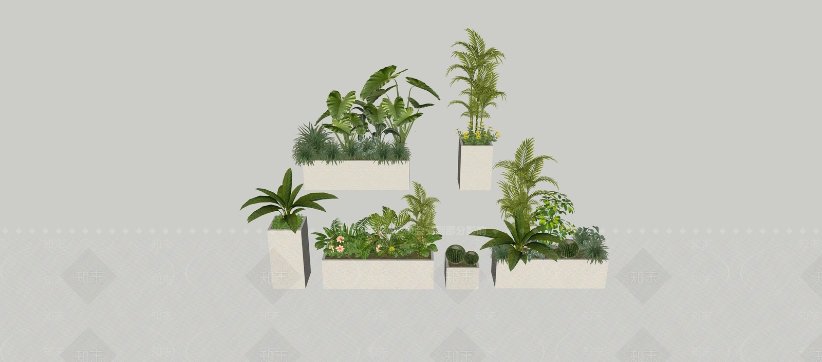 植物组合SU模型下载【ID:1169720649】