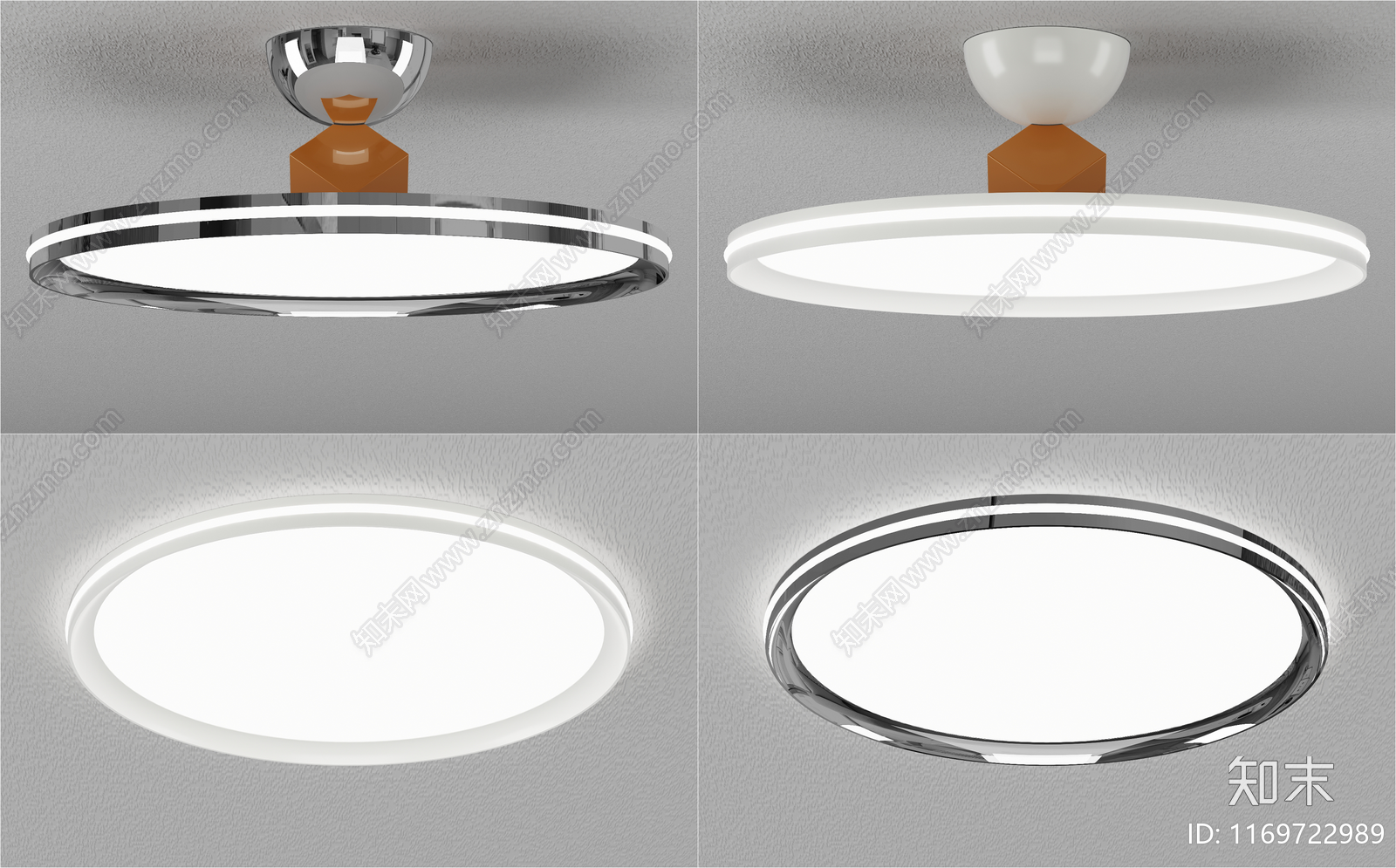 现代北欧吸顶灯3D模型下载【ID:1169722989】