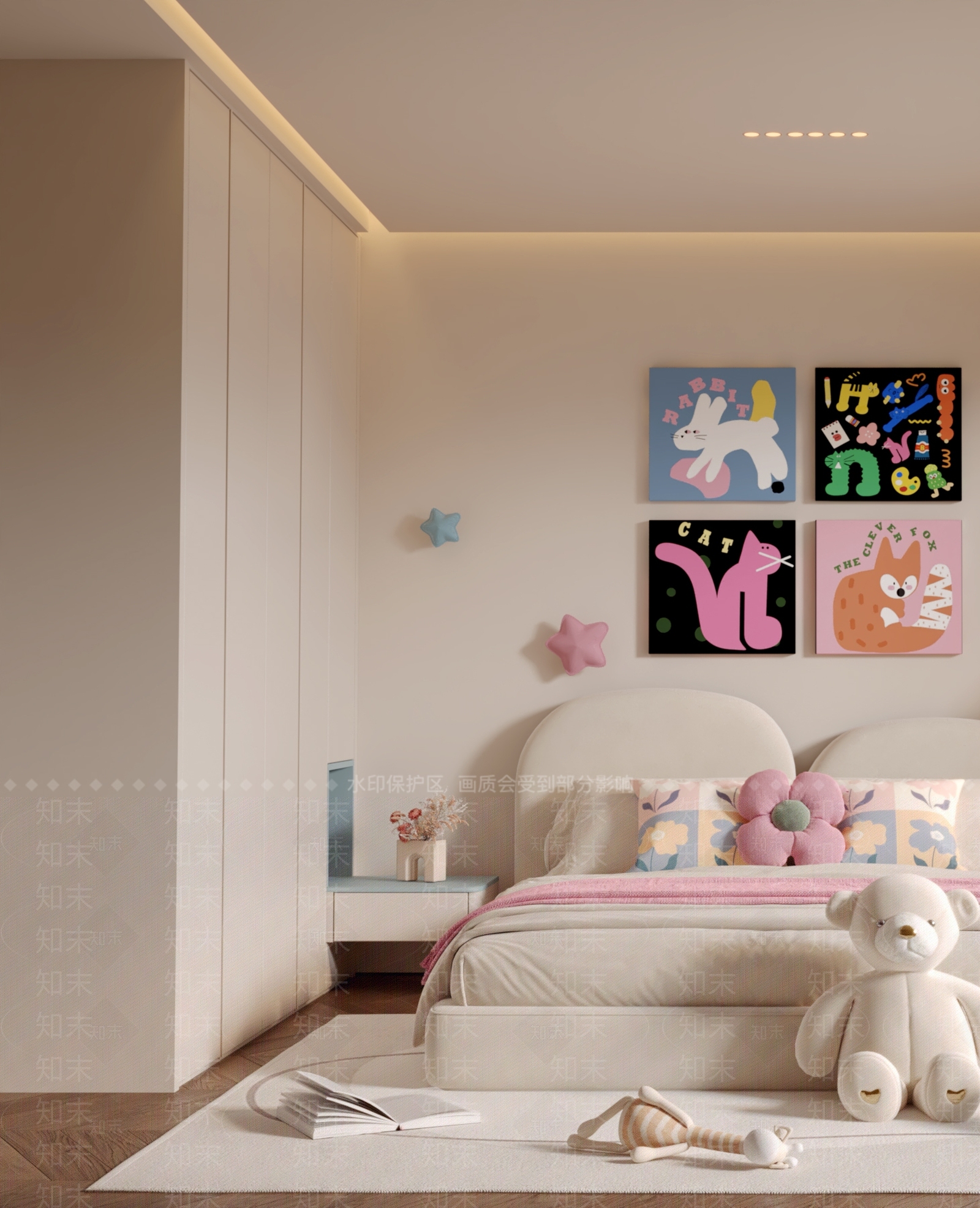现代通用儿童房3D模型下载【ID:1214715352】