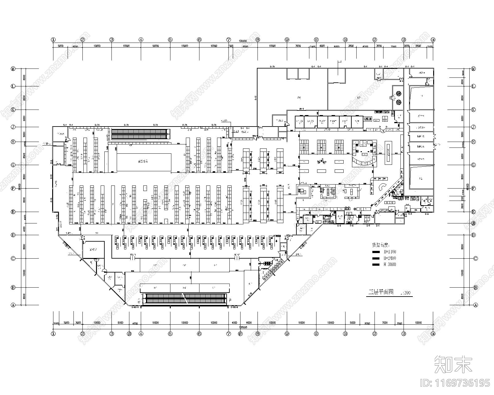 现代超市施工图下载【ID:1169736195】