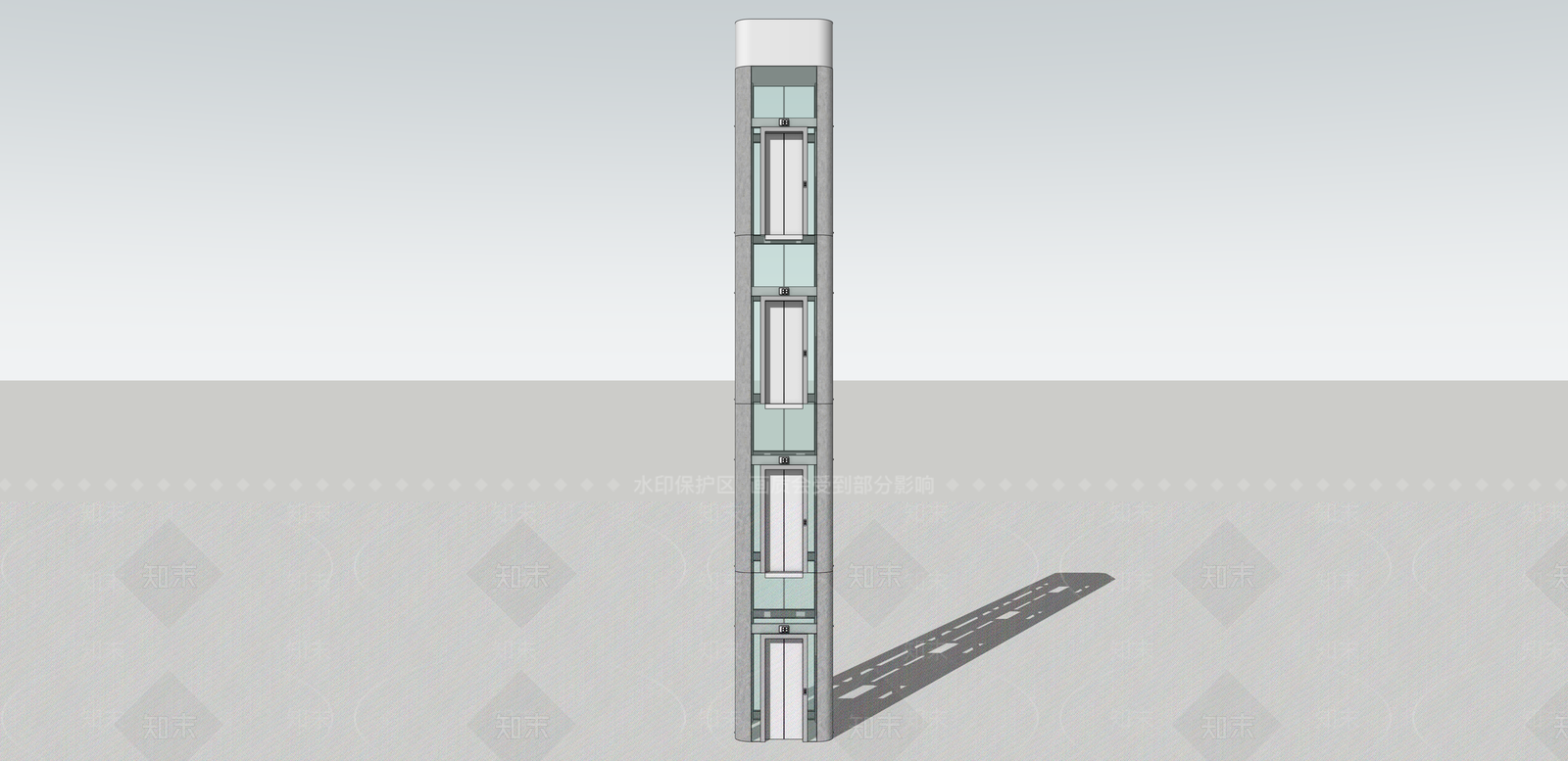 现代电梯SU模型下载【ID:1169736342】