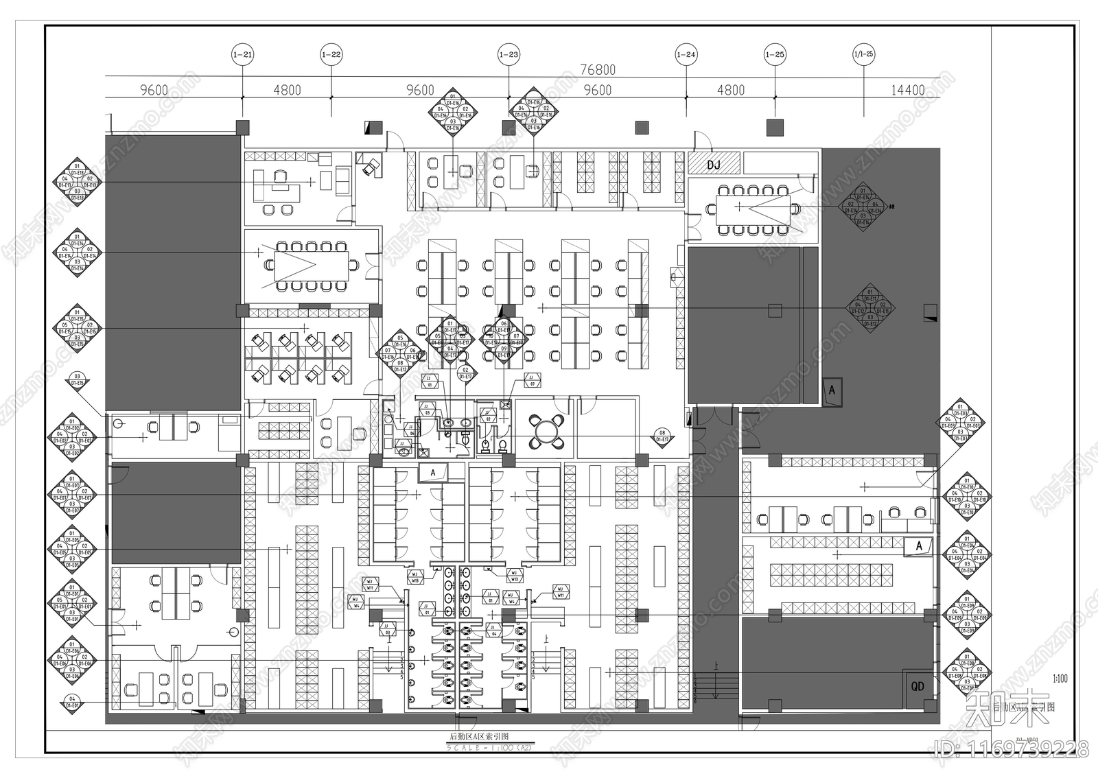 现代学校cad施工图下载【ID:1169739228】