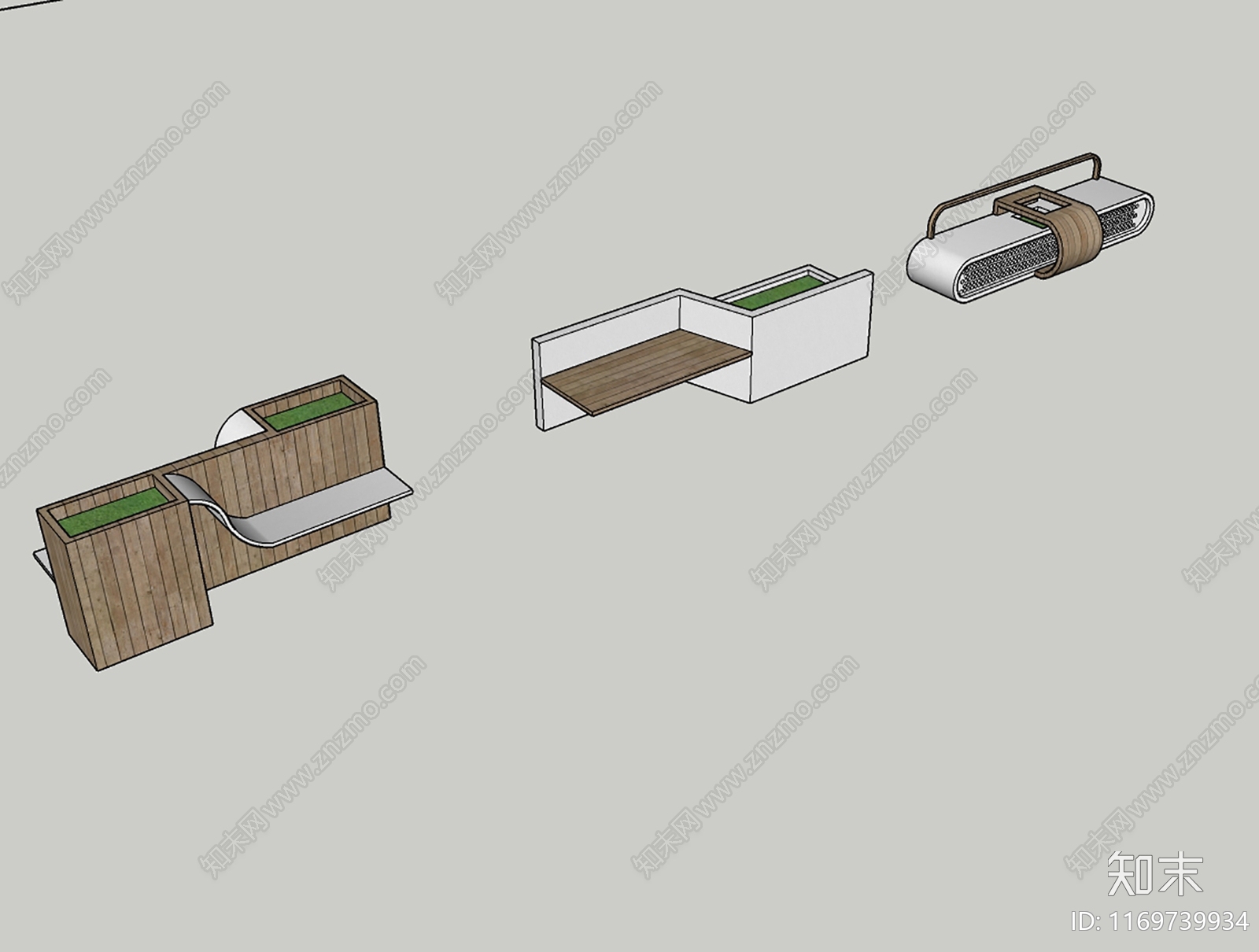 现代庭院小品SU模型下载【ID:1169739934】