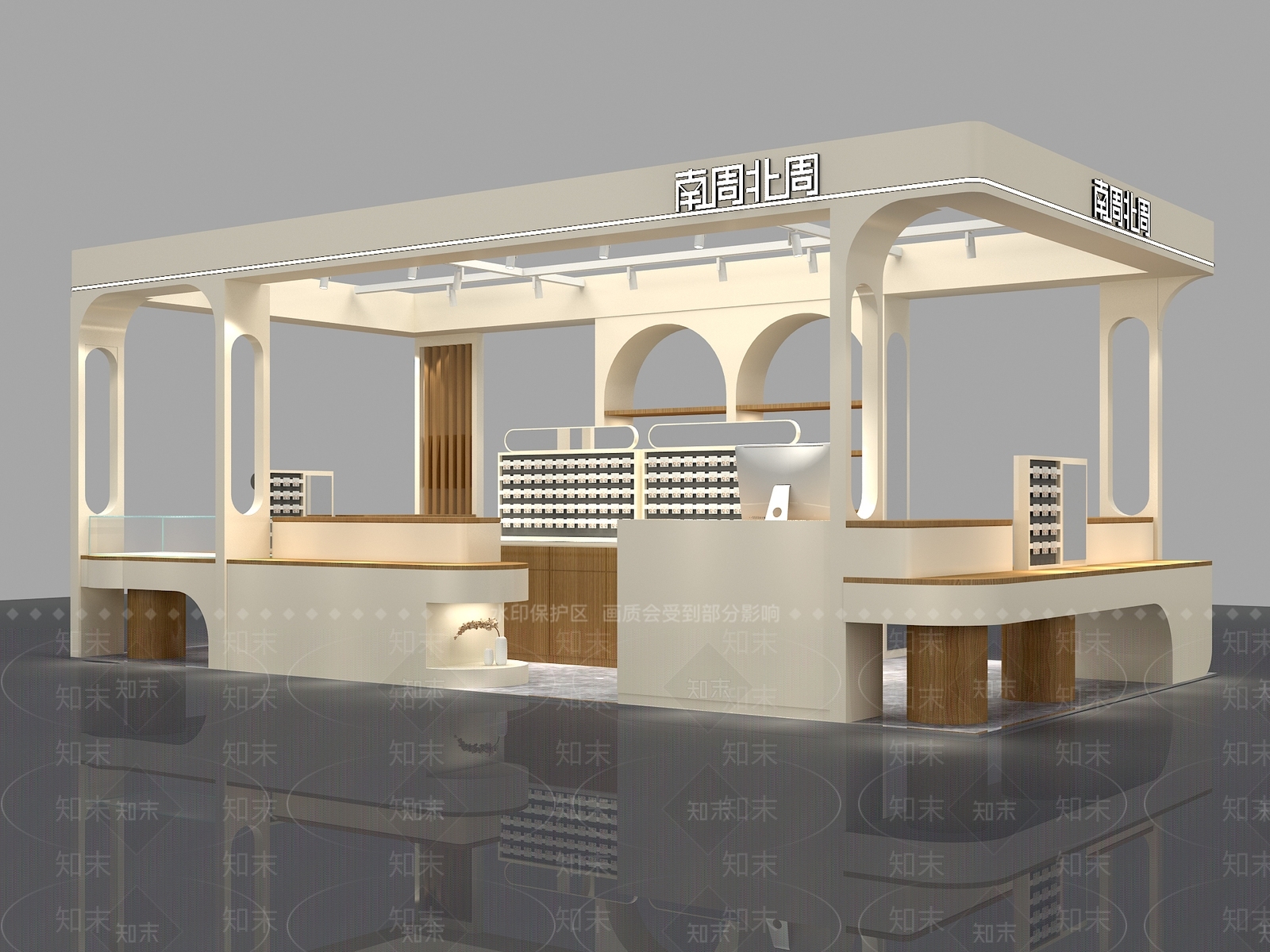 奶油极简珠宝店3D模型下载【ID:1169740290】