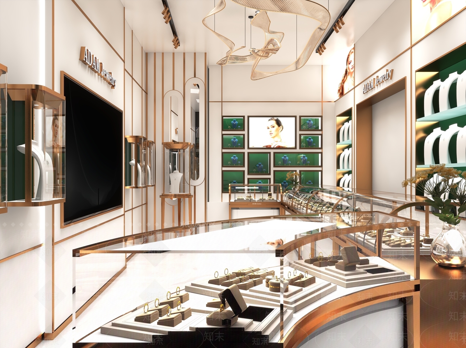 现代欧式美陈3D模型下载【ID:1169744225】