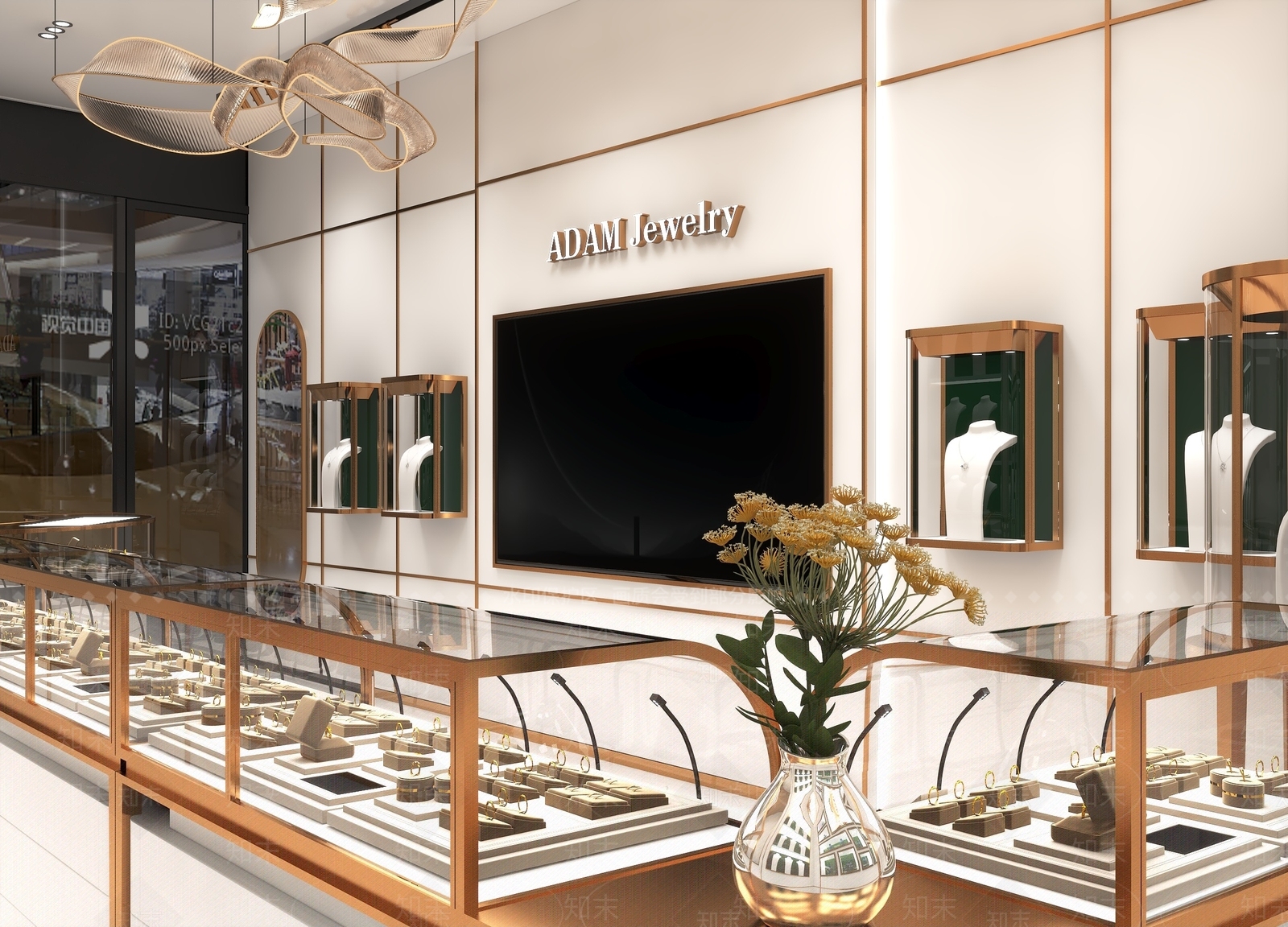 现代欧式美陈3D模型下载【ID:1169744225】