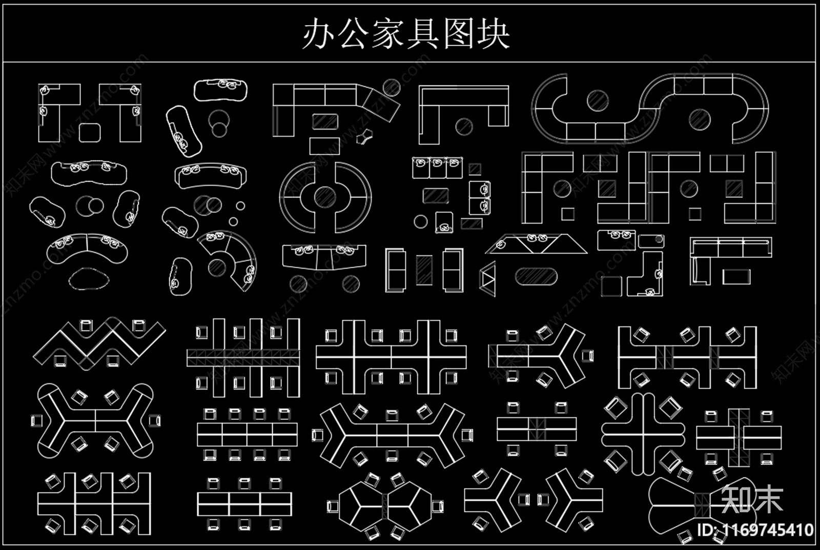 现代工装图库cad施工图下载【ID:1169745410】