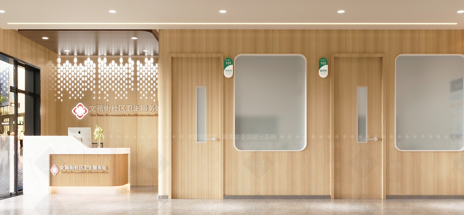 现代原木医院3D模型下载【ID:1169747562】