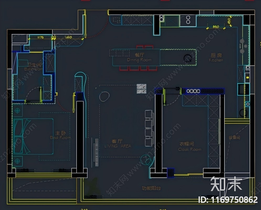 其他家装平面图施工图下载【ID:1169750862】