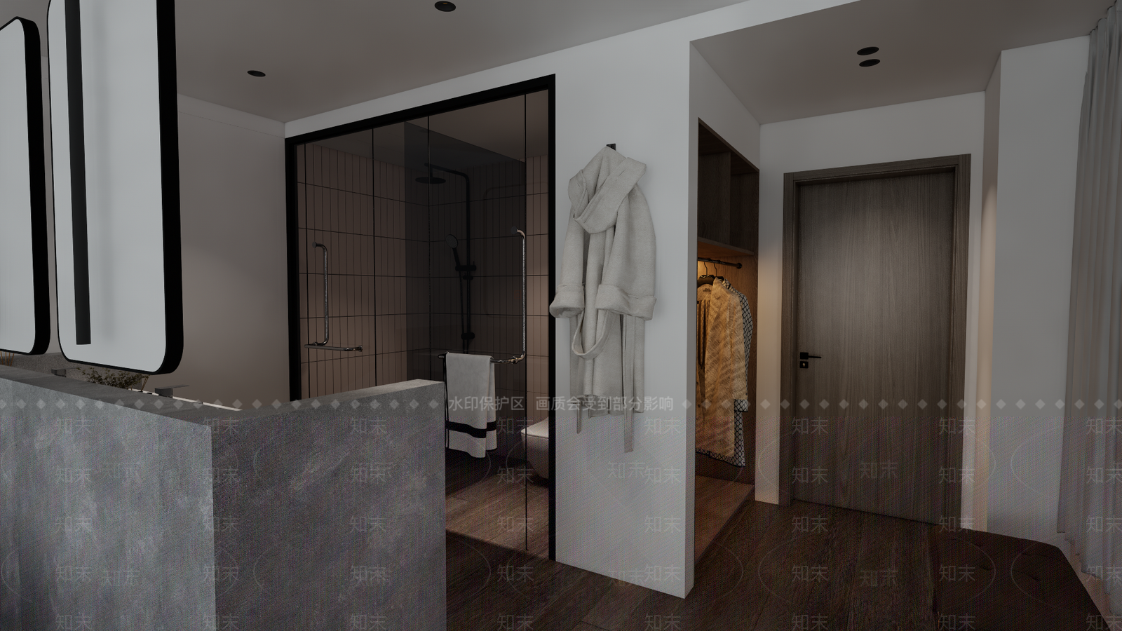 现代北欧酒店客房SU模型下载【ID:1169751017】