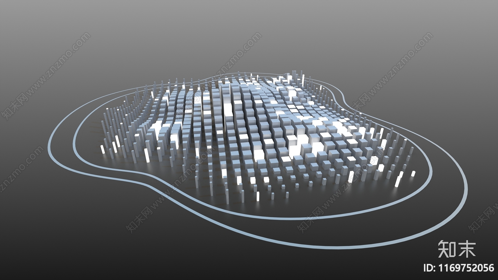 现代景观雕塑3D模型下载【ID:1169752056】